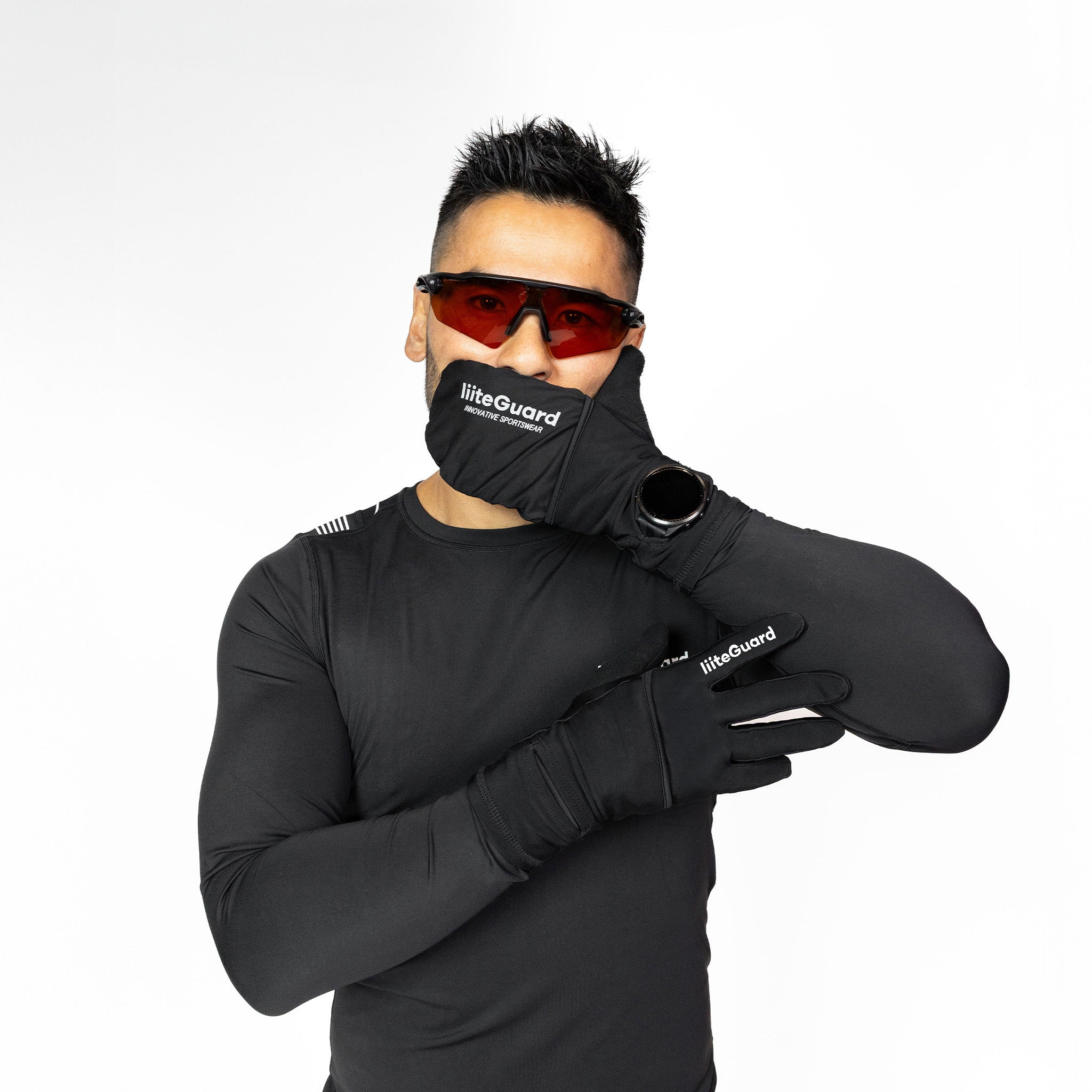 liiteGuard 2IN1 RUNNING GLOVE Accessories BLACK