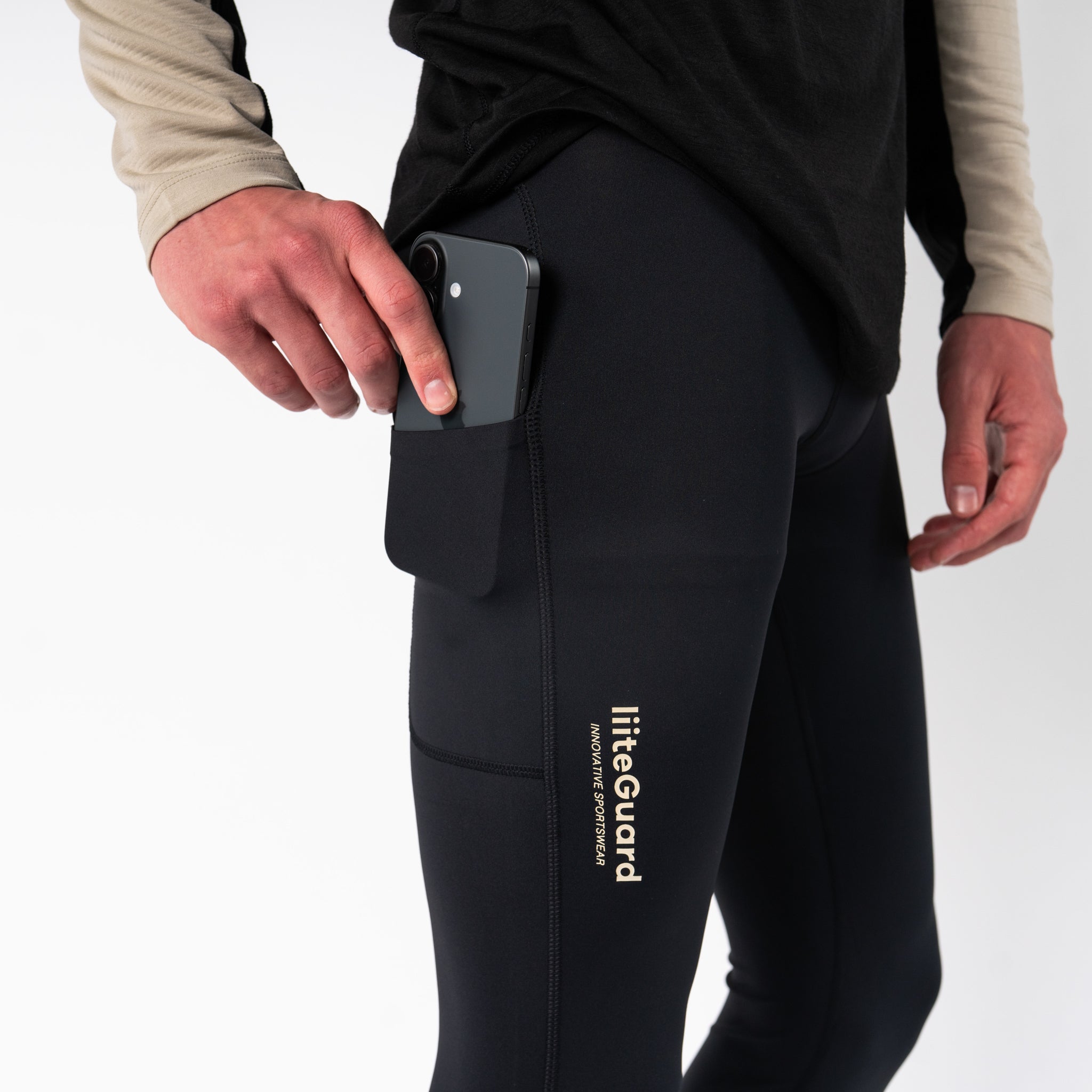 liiteGuard GLU-TECH HOT LONG TIGHTS (MEN) Long tights BLACK