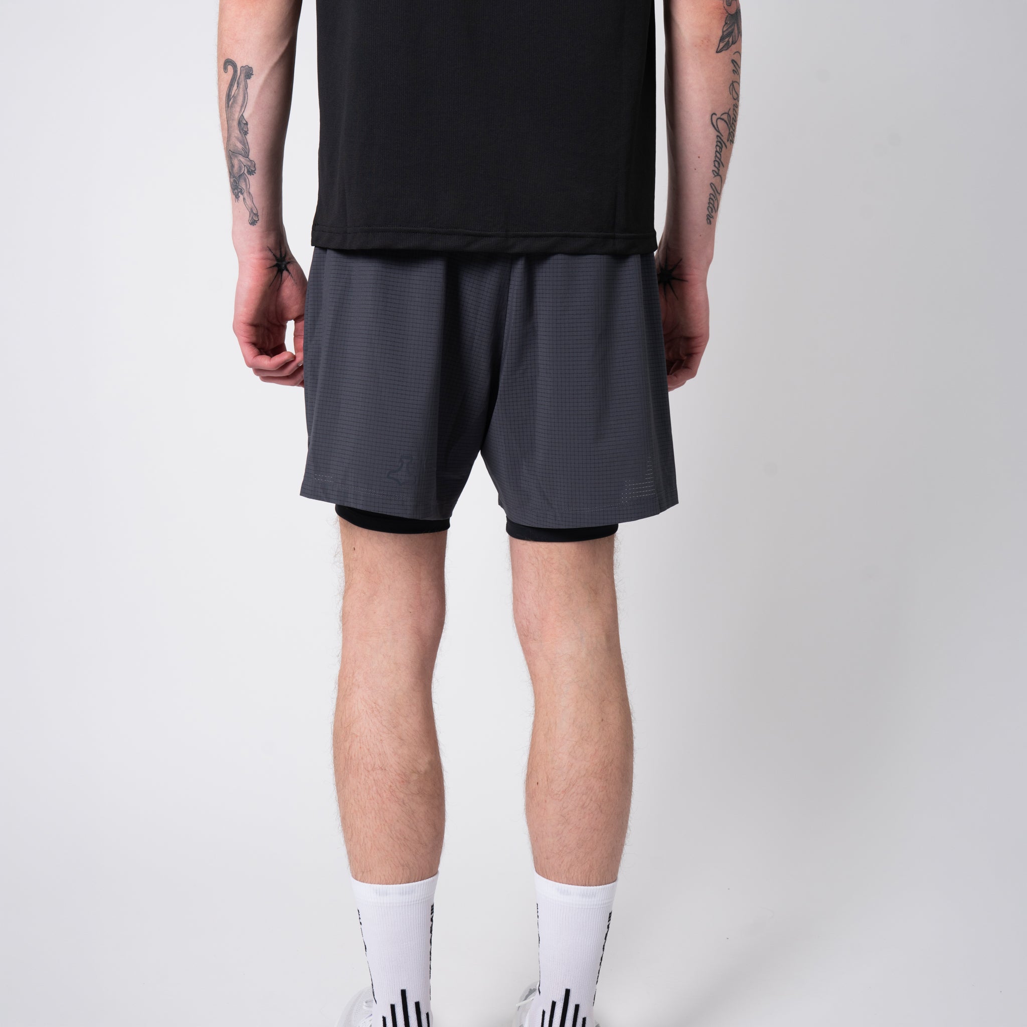 liiteGuard GLU-TECH RUNNING 2IN1 SHORTS (MEN) Shorts Ebony