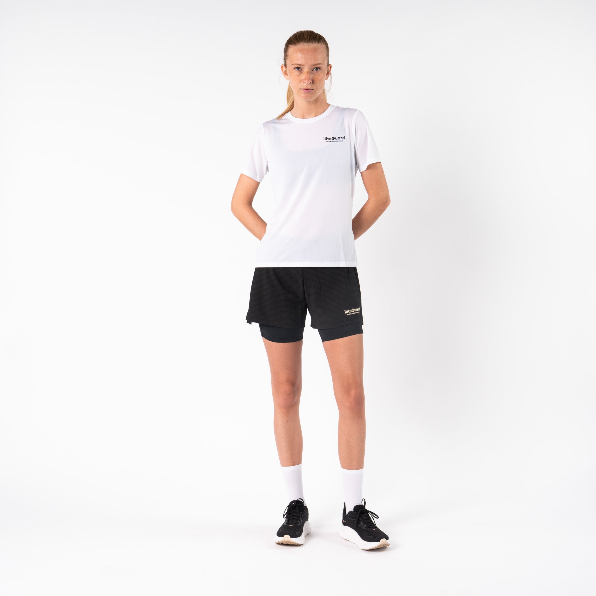 liiteGuard GLU-TECH RUNNING 2IN1 SHORTS (WOMEN) Shorts BLACK