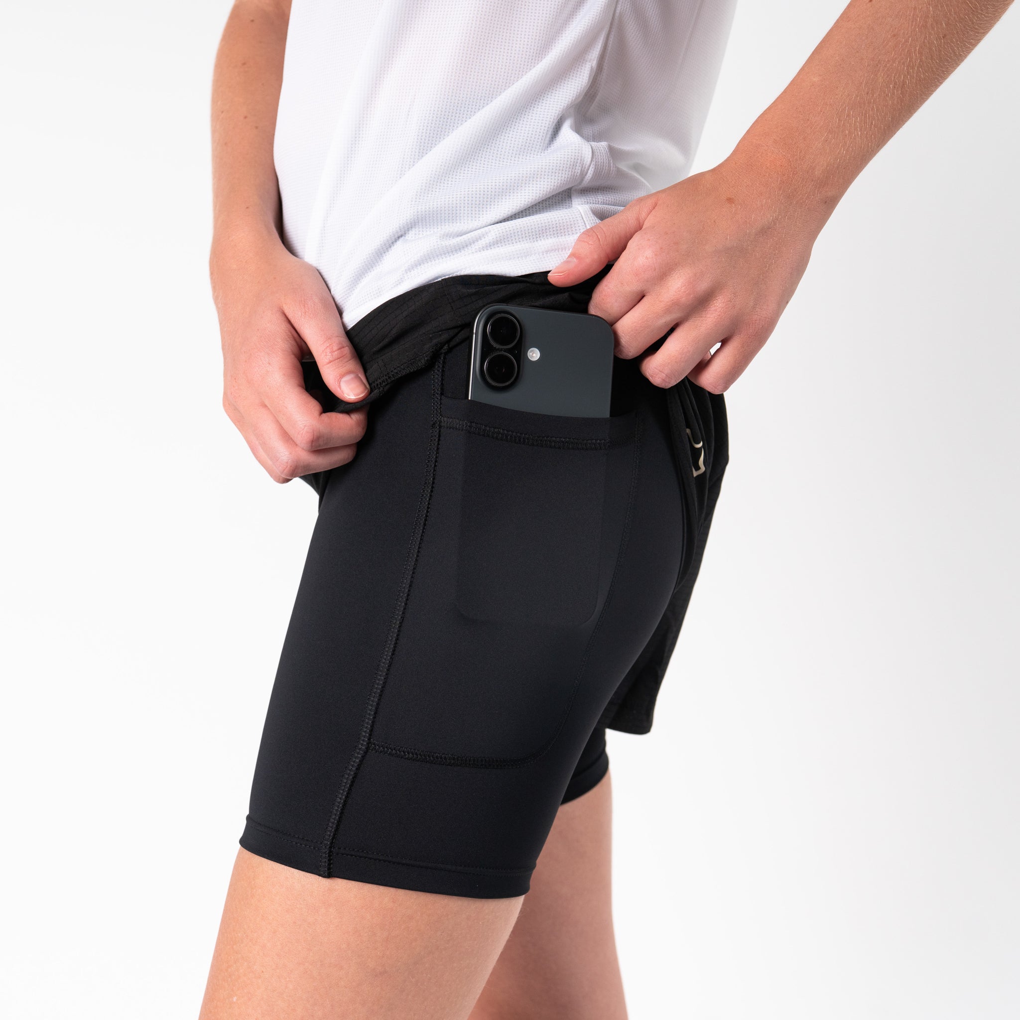 liiteGuard GLU-TECH RUNNING 2IN1 SHORTS (WOMEN) Shorts BLACK