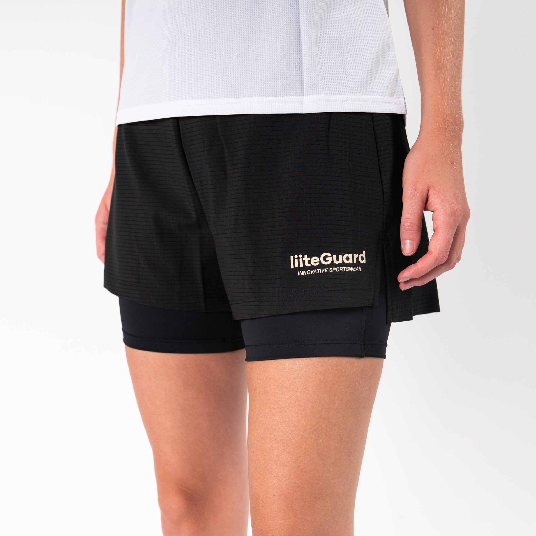liiteGuard GLU-TECH RUNNING 2IN1 SHORTS (WOMEN) Shorts BLACK