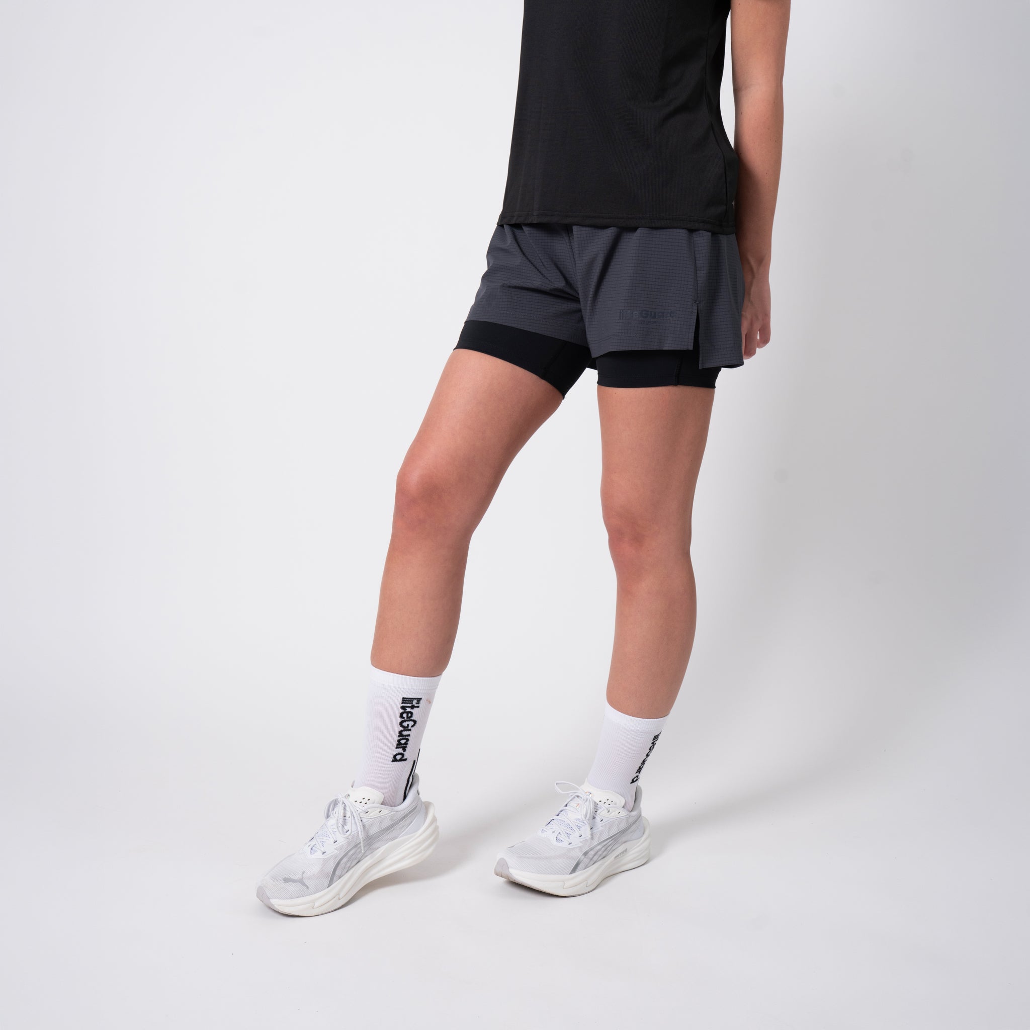 liiteGuard GLU-TECH RUNNING 2IN1 SHORTS (WOMEN) Shorts Ebony