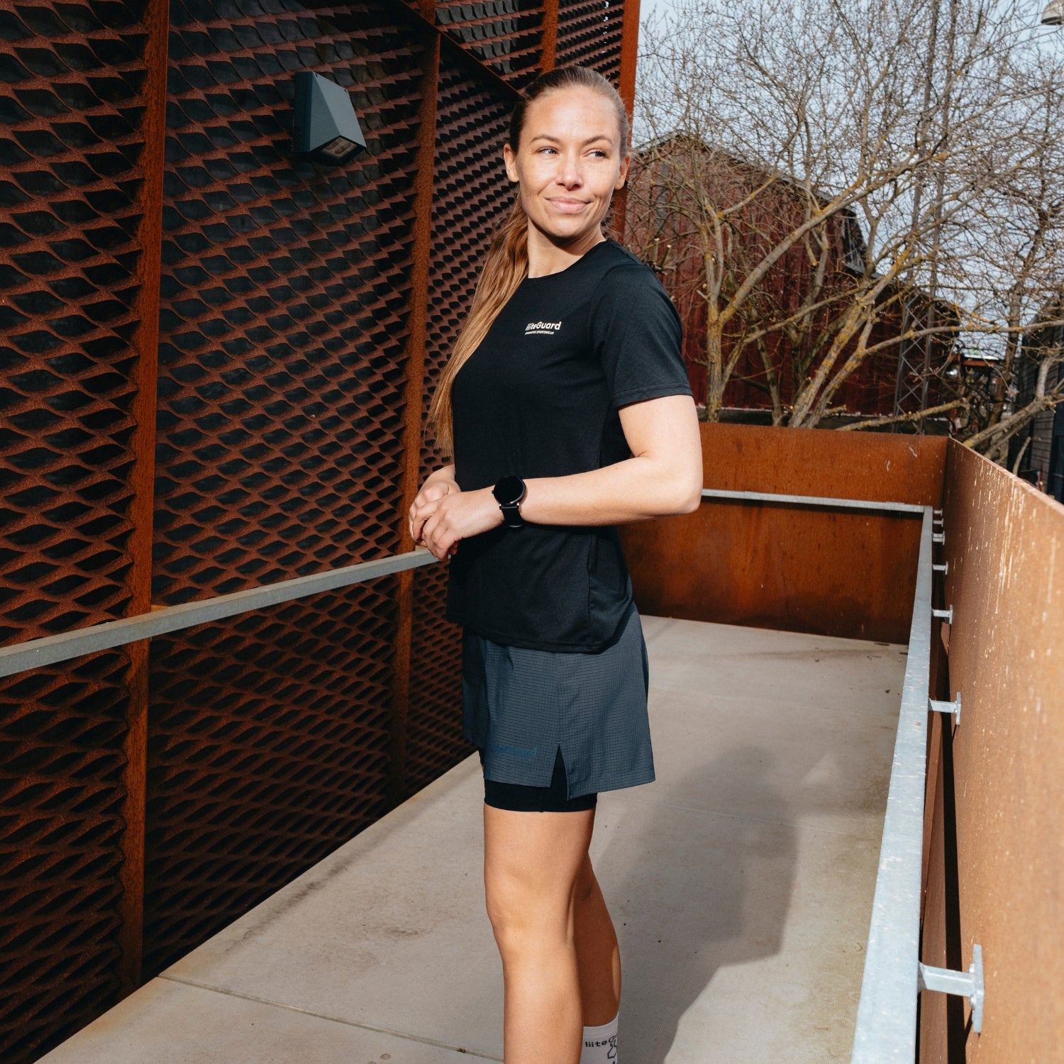 liiteGuard GLU-TECH RUNNING 2IN1 SHORTS (WOMEN) Shorts Ebony