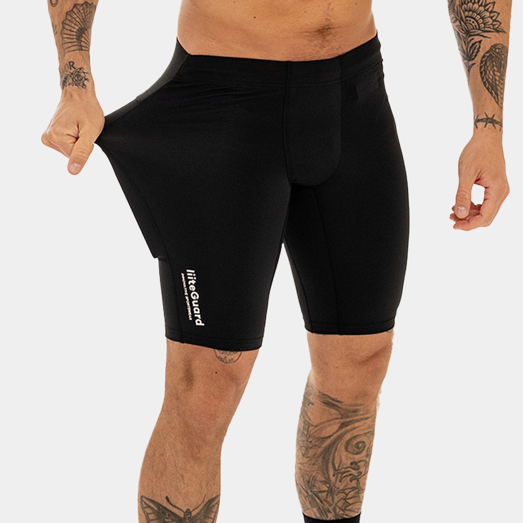 liiteGuard GLU-TECH SHORT TIGHTS (MEN) Short tights BLACK