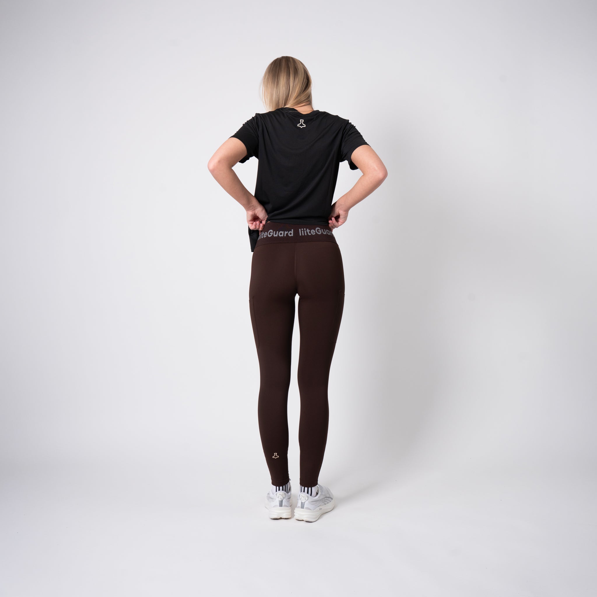 liiteGuard GLU-TECH TRAINING LONG TIGHTS (WOMEN) Long tights Coffee Bean