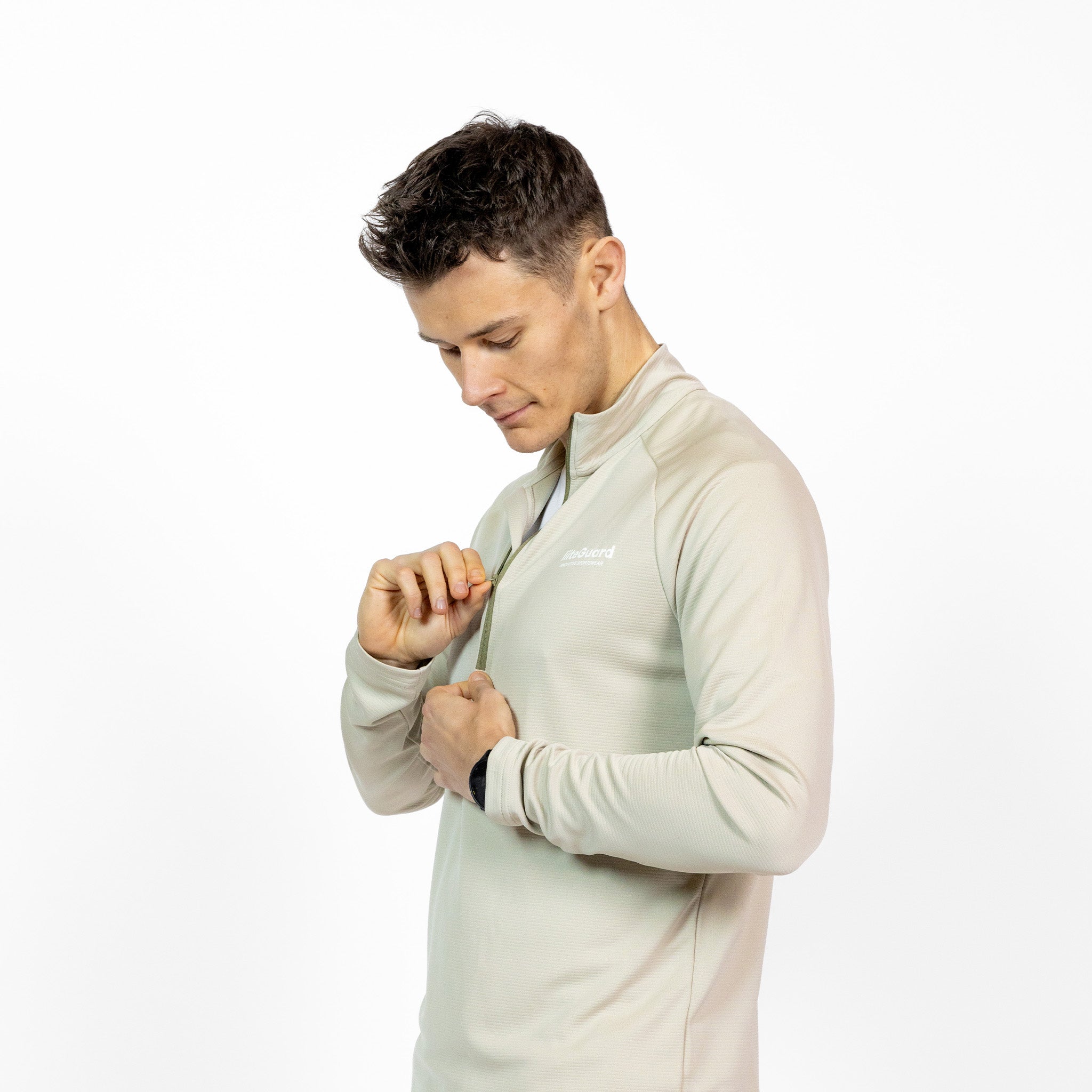 liiteGuard GROUND-TECH 1/4 ZIP SHIRT (MEN) Zippers Beige