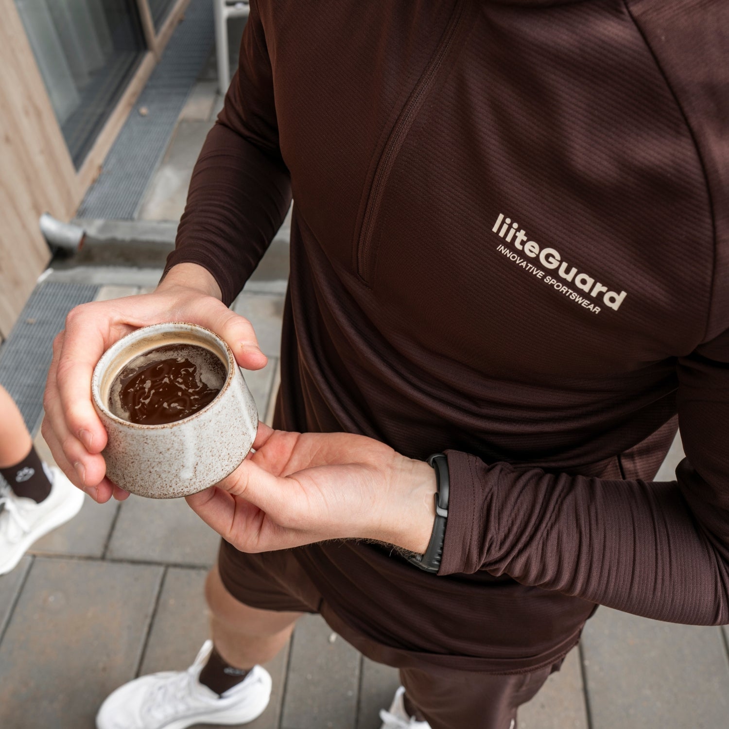 liiteGuard GROUND-TECH 1/4 ZIP SHIRT (MEN) Zippers Coffee Bean