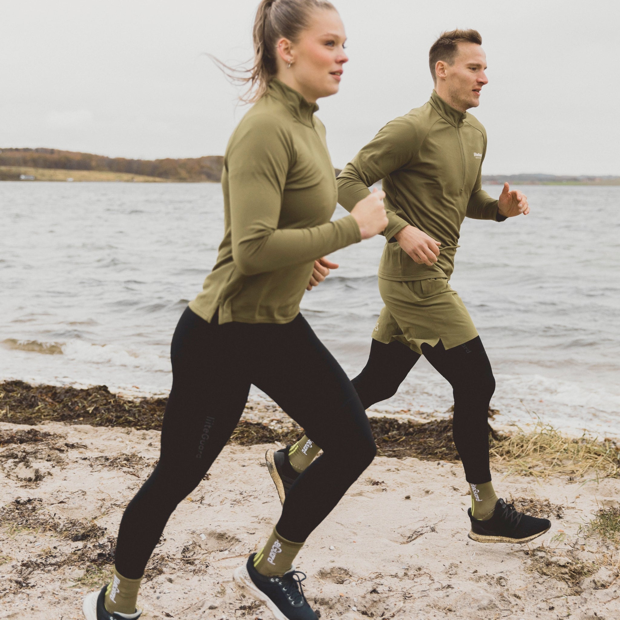 liiteGuard GROUND-TECH 1/4 ZIP SHIRT (MEN) Zippers Dusty Green