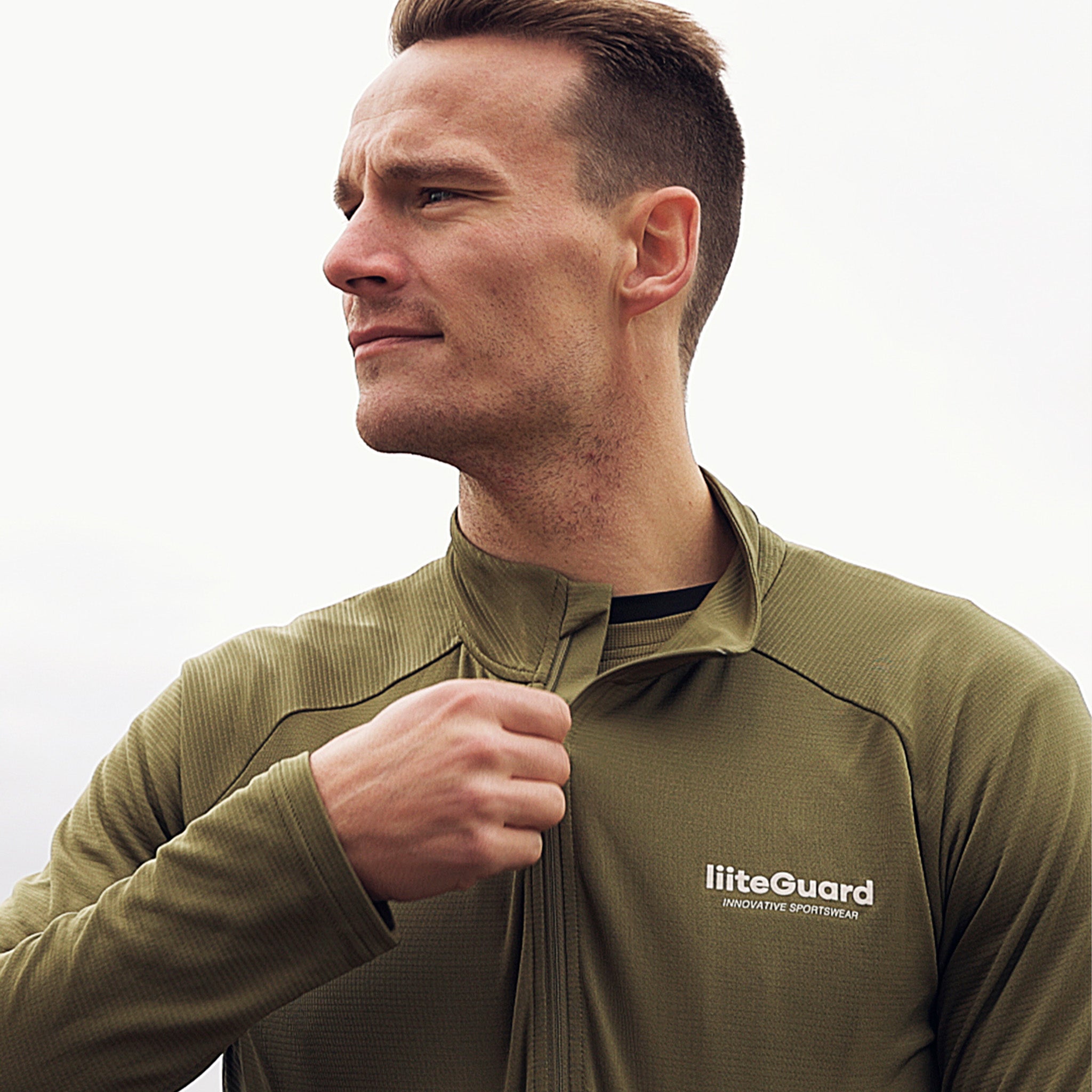 liiteGuard GROUND-TECH 1/4 ZIP SHIRT (MEN) Zippers Dusty Green