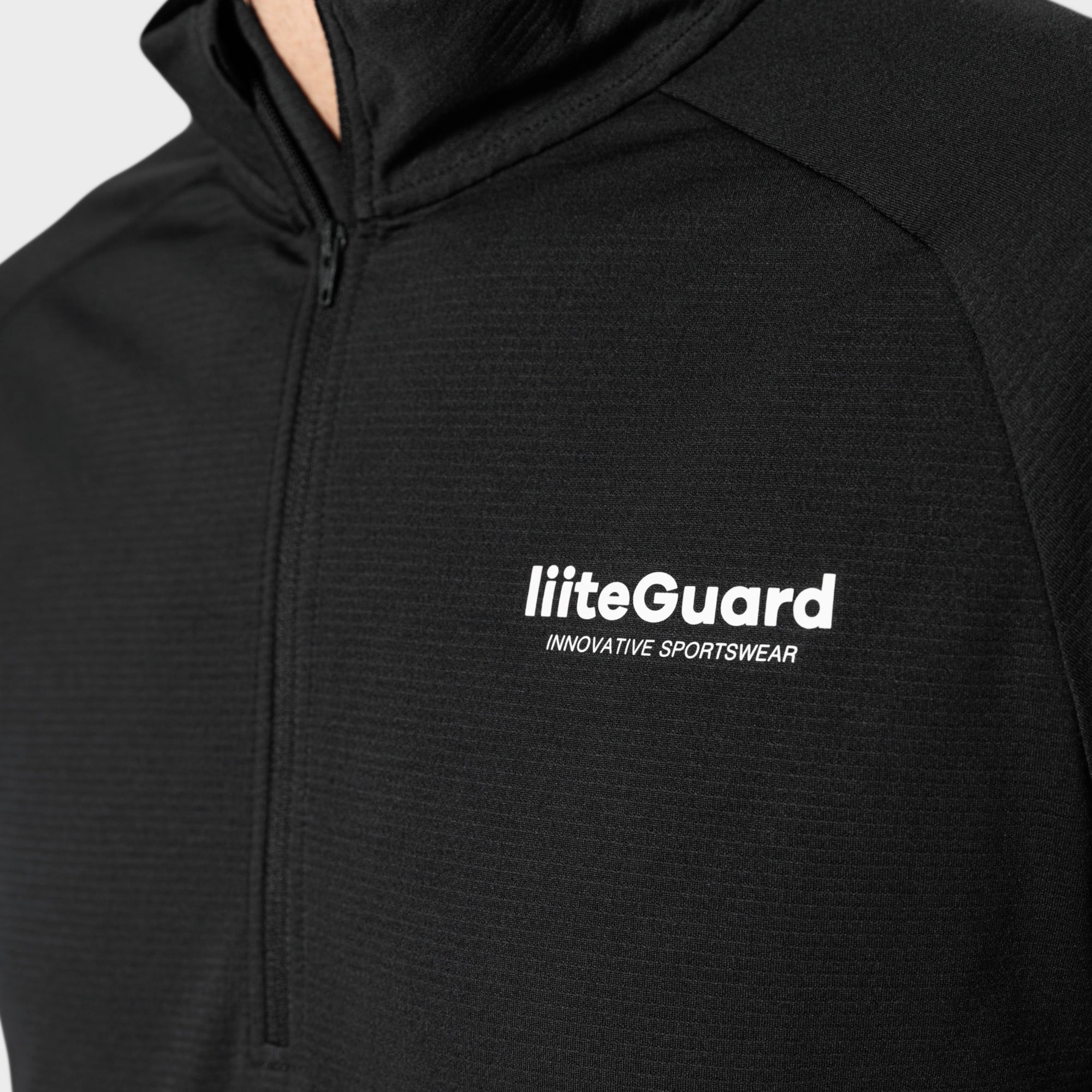 liiteGuard GROUND-TECH 1/4 ZIP SHIRT (MEN) Zippers BLACK