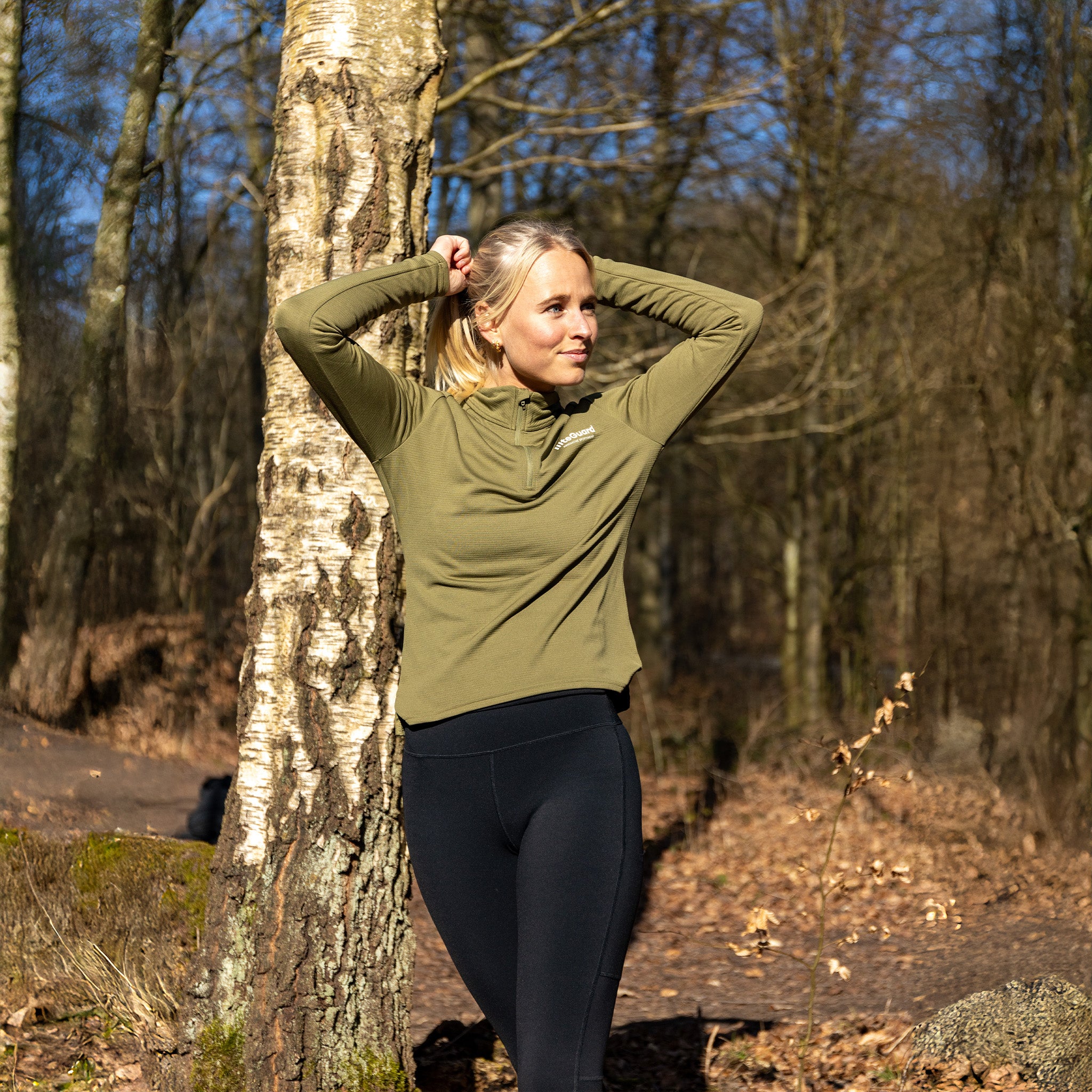 liiteGuard GROUND-TECH 1/4 ZIP SHIRT (WOMEN) Zippers Dusty Green