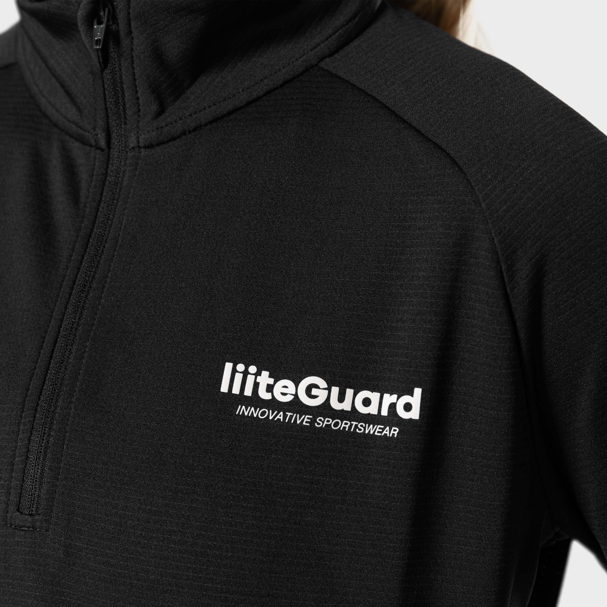 liiteGuard GROUND-TECH 1/4 ZIP SHIRT (WOMEN) Zippers BLACK