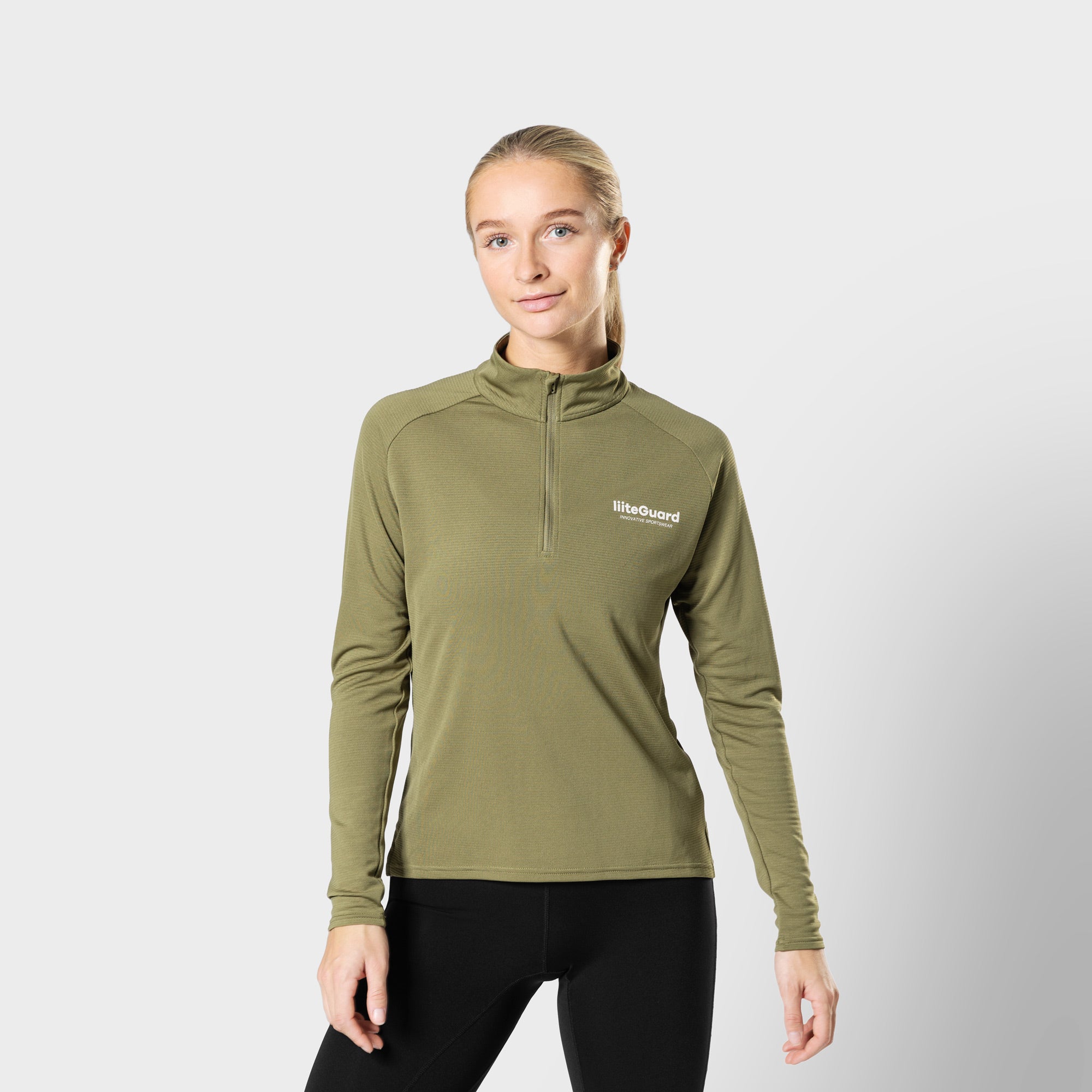 liiteGuard GROUND-TECH 1/4 ZIP SHIRT (WOMEN) Zippers Dusty Green