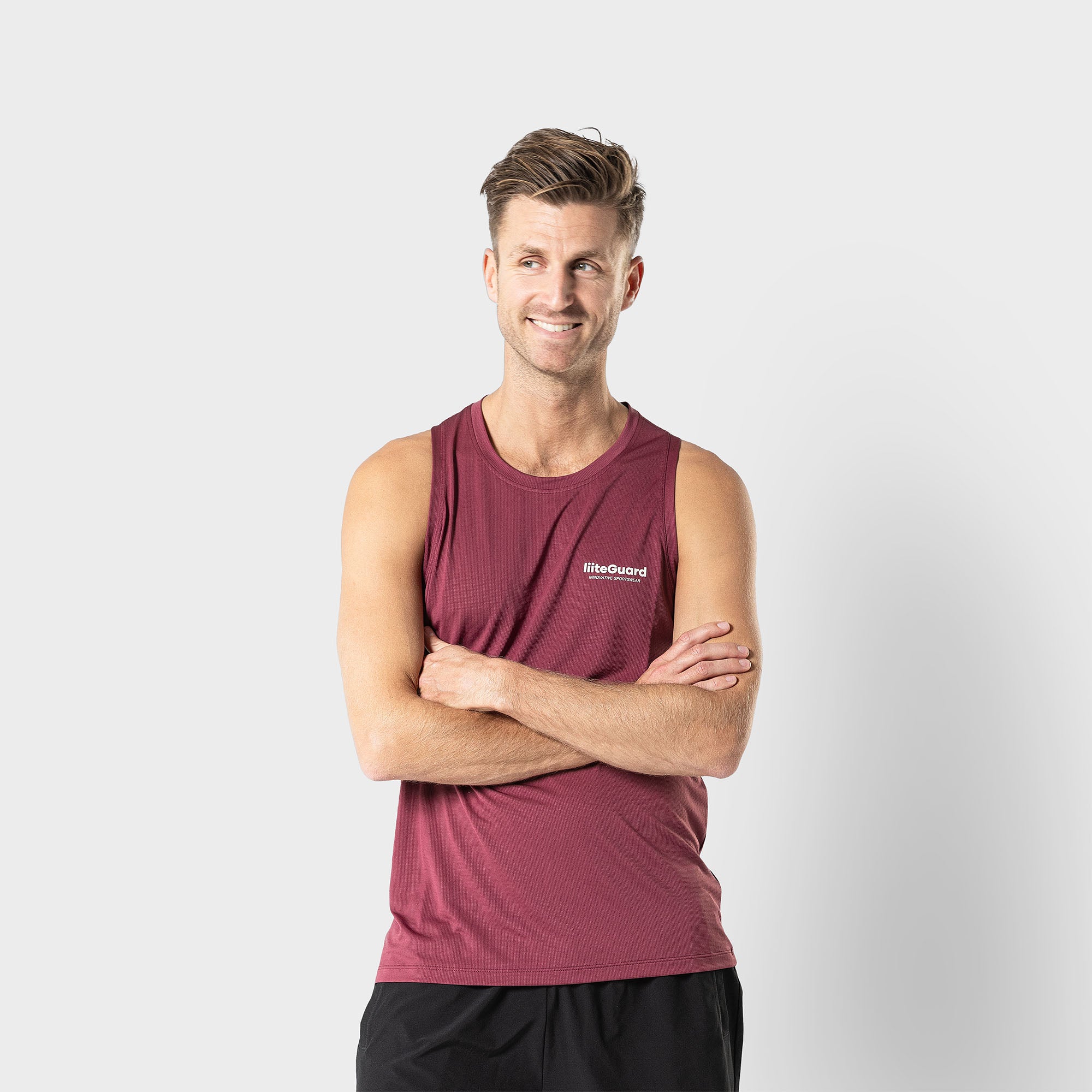 liiteGuard GROUND-TECH SINGLET (MEN) Singlet Bordeaux