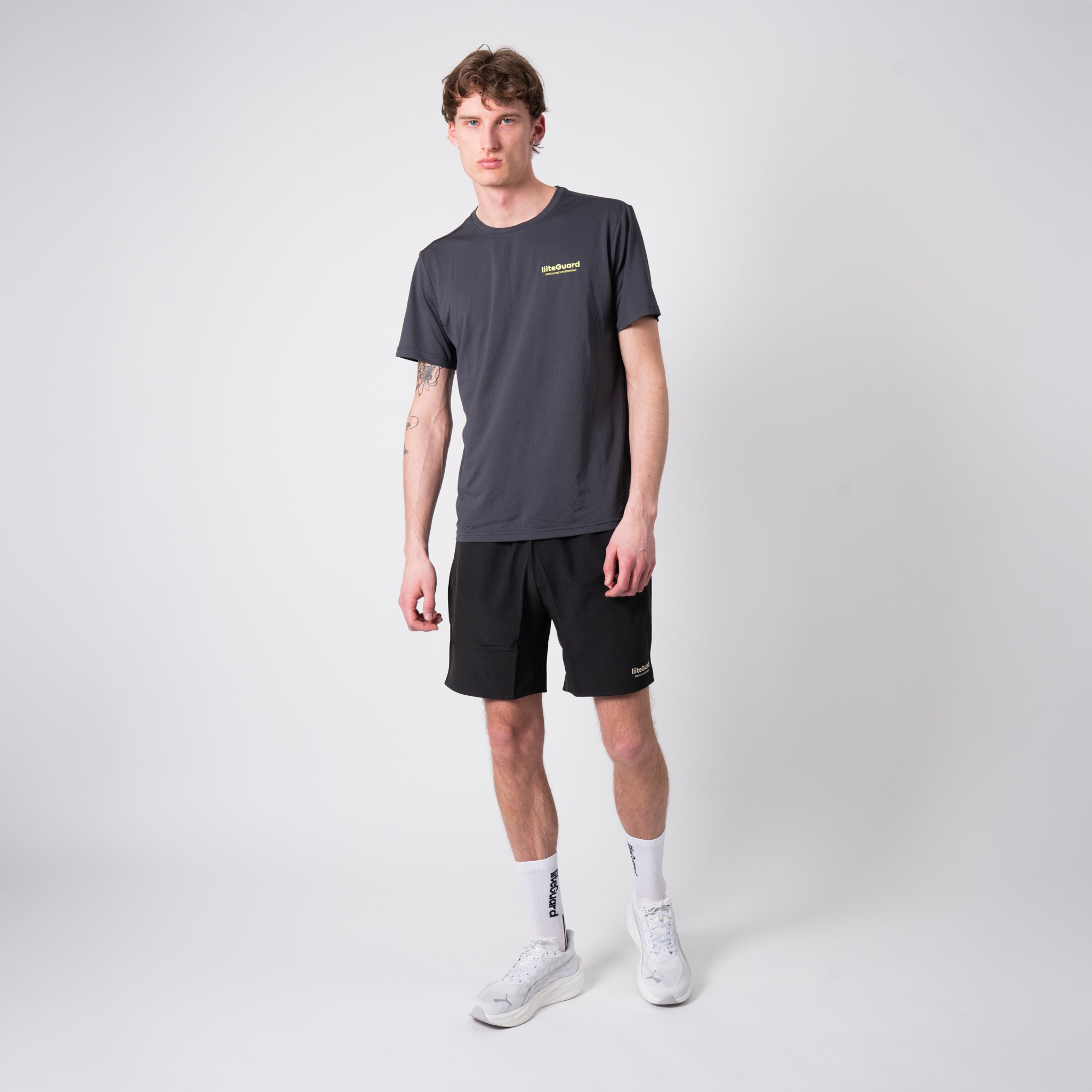 liiteGuard GROUND-TECH T-SHIRT (MEN) T-shirts Ebony/Neon Yellow