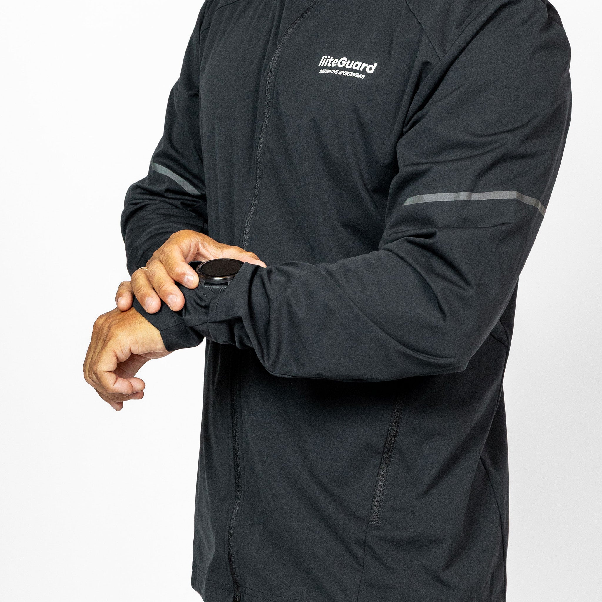liiteGuard HYDRO-TECH RUNNING JACKET (MEN) Jacket BLACK