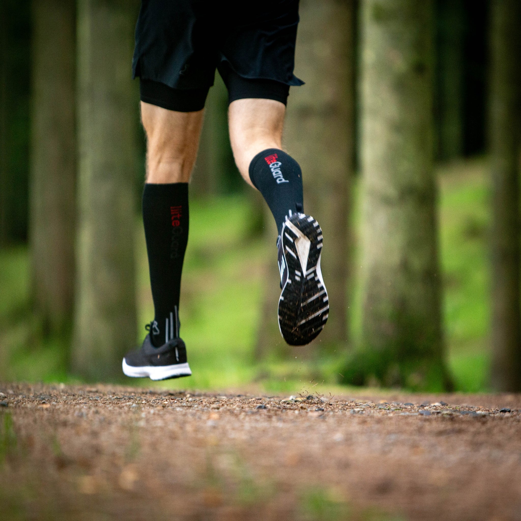 liiteGuard MERINO SHIN-TECH GRIP RUNNING SOCK Long socks BLACK