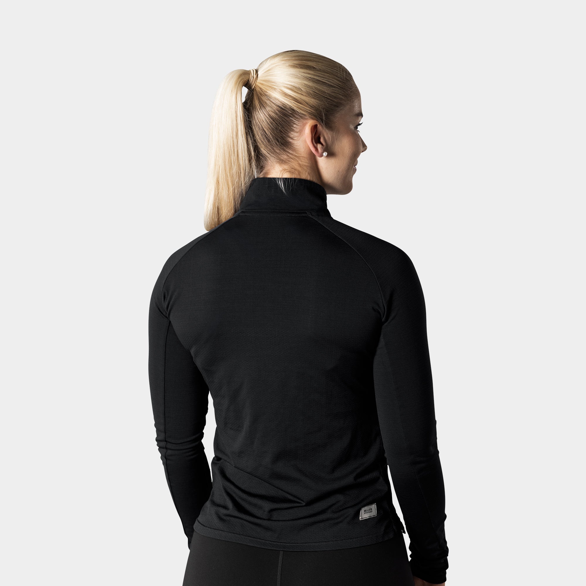 liiteGuard RE-LIITE 1/4 ZIP SHIRT (WOMEN) Zippers BLACK