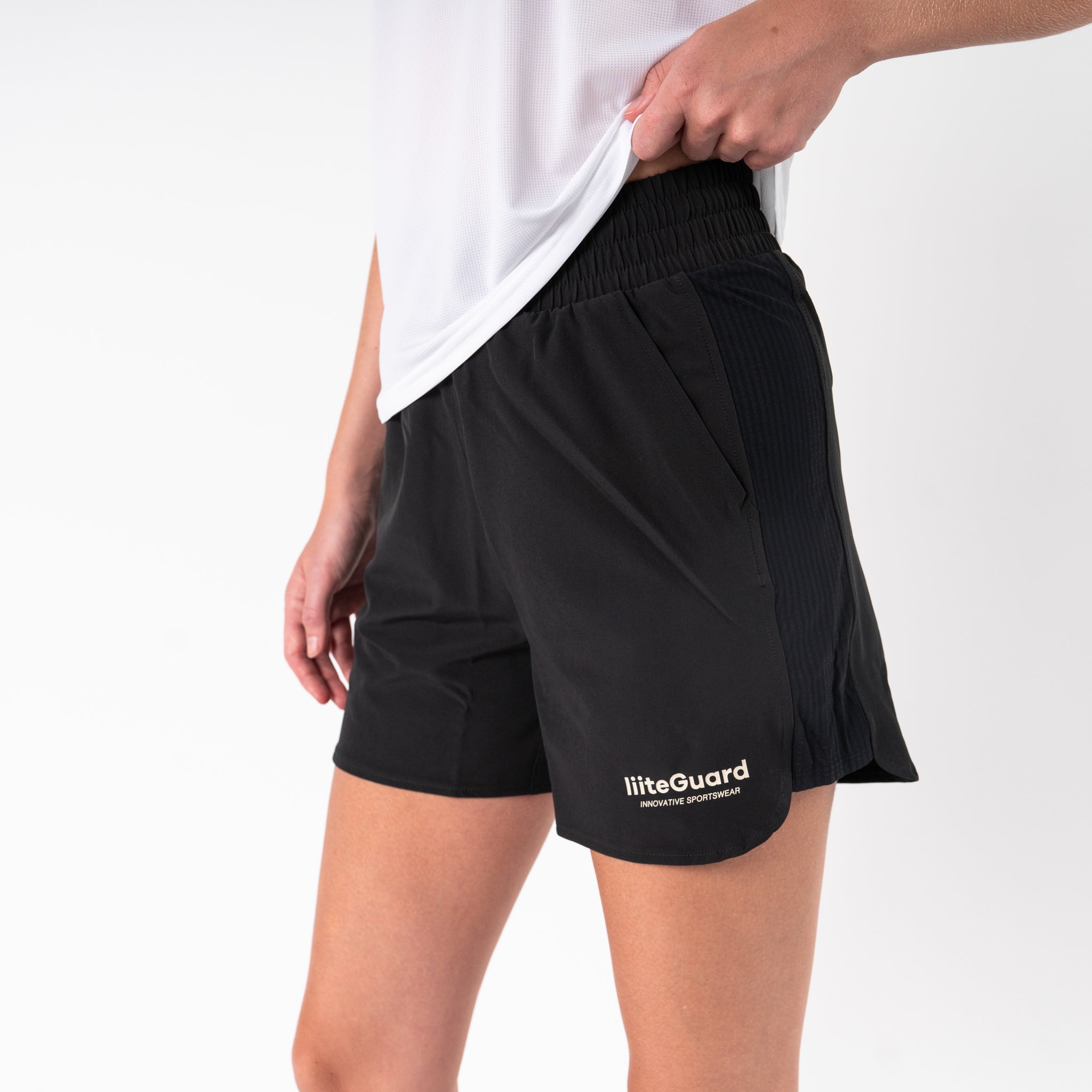 liiteGuard RE-LIITE HIGH WAIST SHORTS (WOMEN) Shorts BLACK