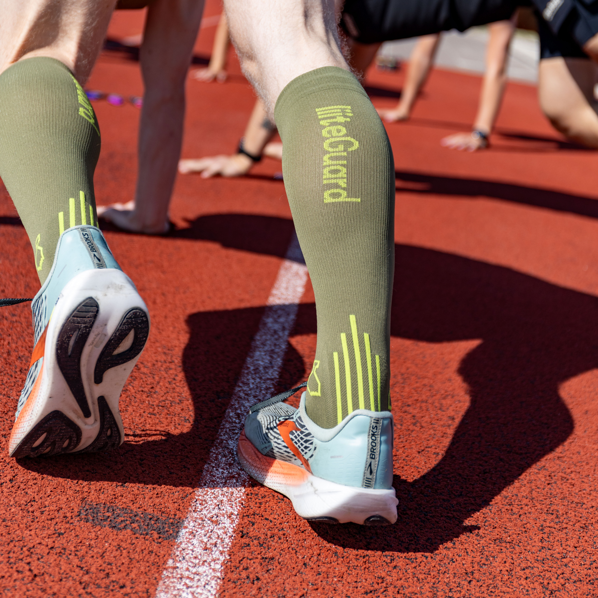 liiteGuard SHIN-TECH GRIP RUNNING SOCK Long socks Dusty Green