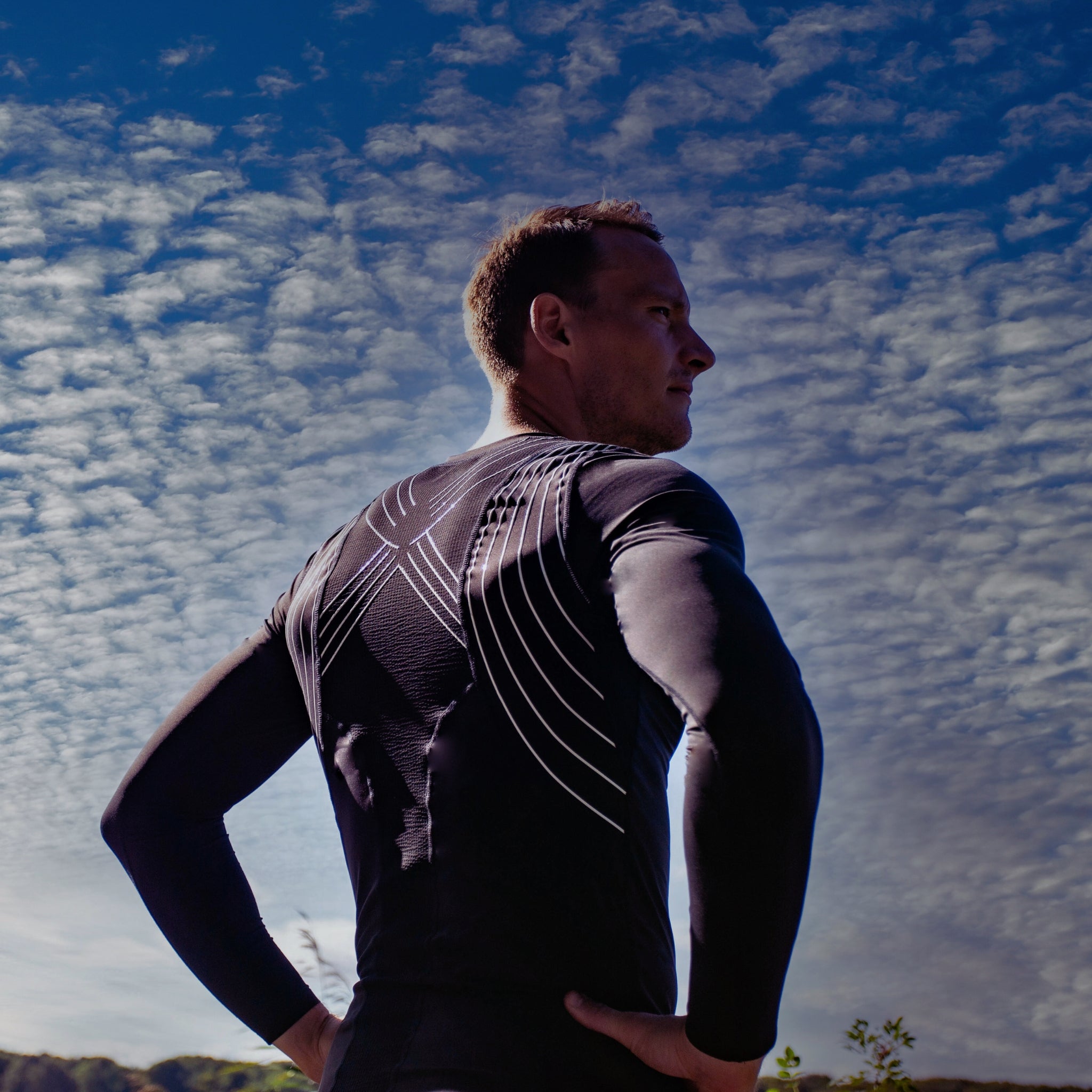 liiteGuard SPINE-TECH BASELAYER LS (MEN) Baselayer BLACK