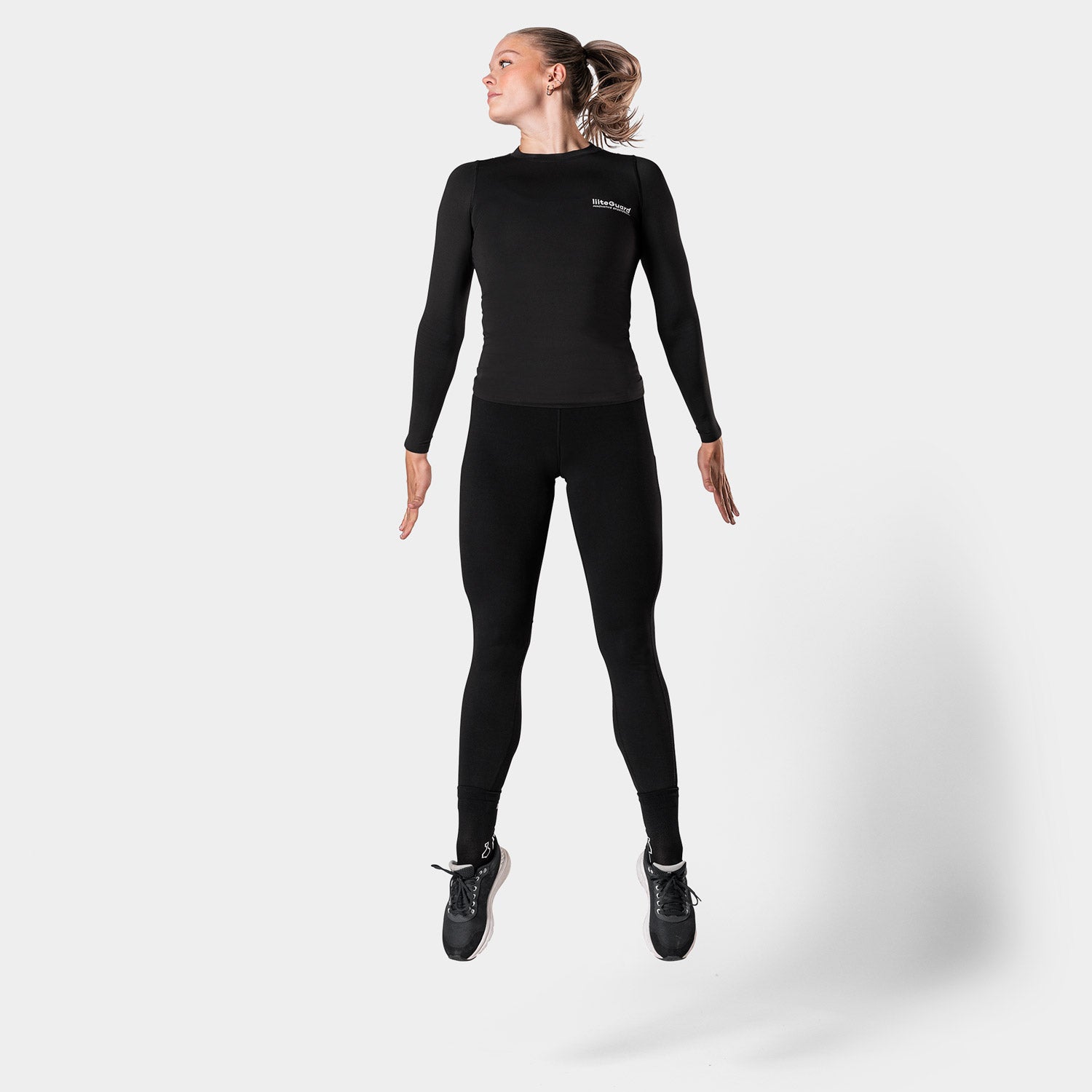 liiteGuard SPINE-TECH BASELAYER LS (WOMEN) Baselayer BLACK