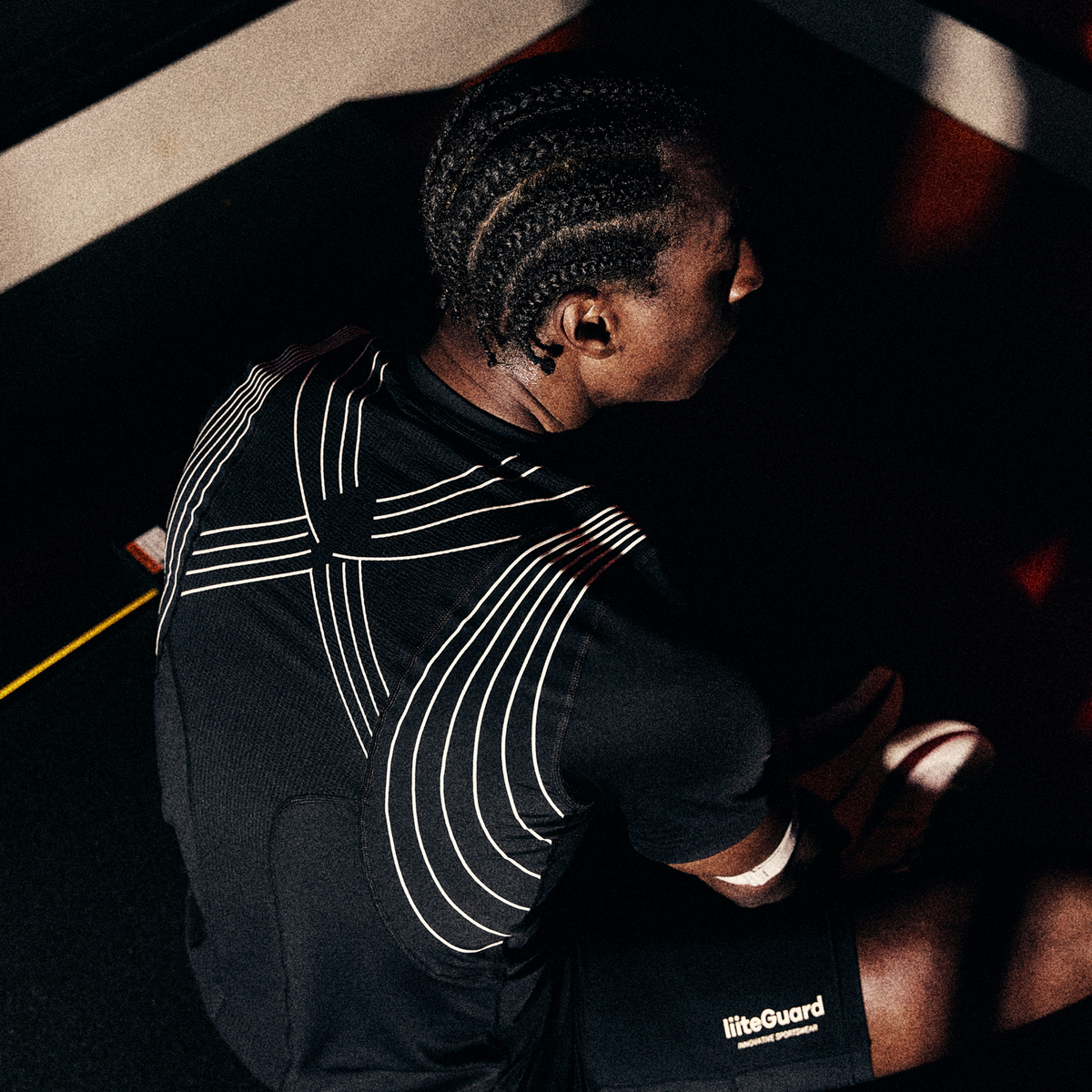 liiteGuard SPINE-TECH BASELAYER SS (MEN) Baselayer BLACK