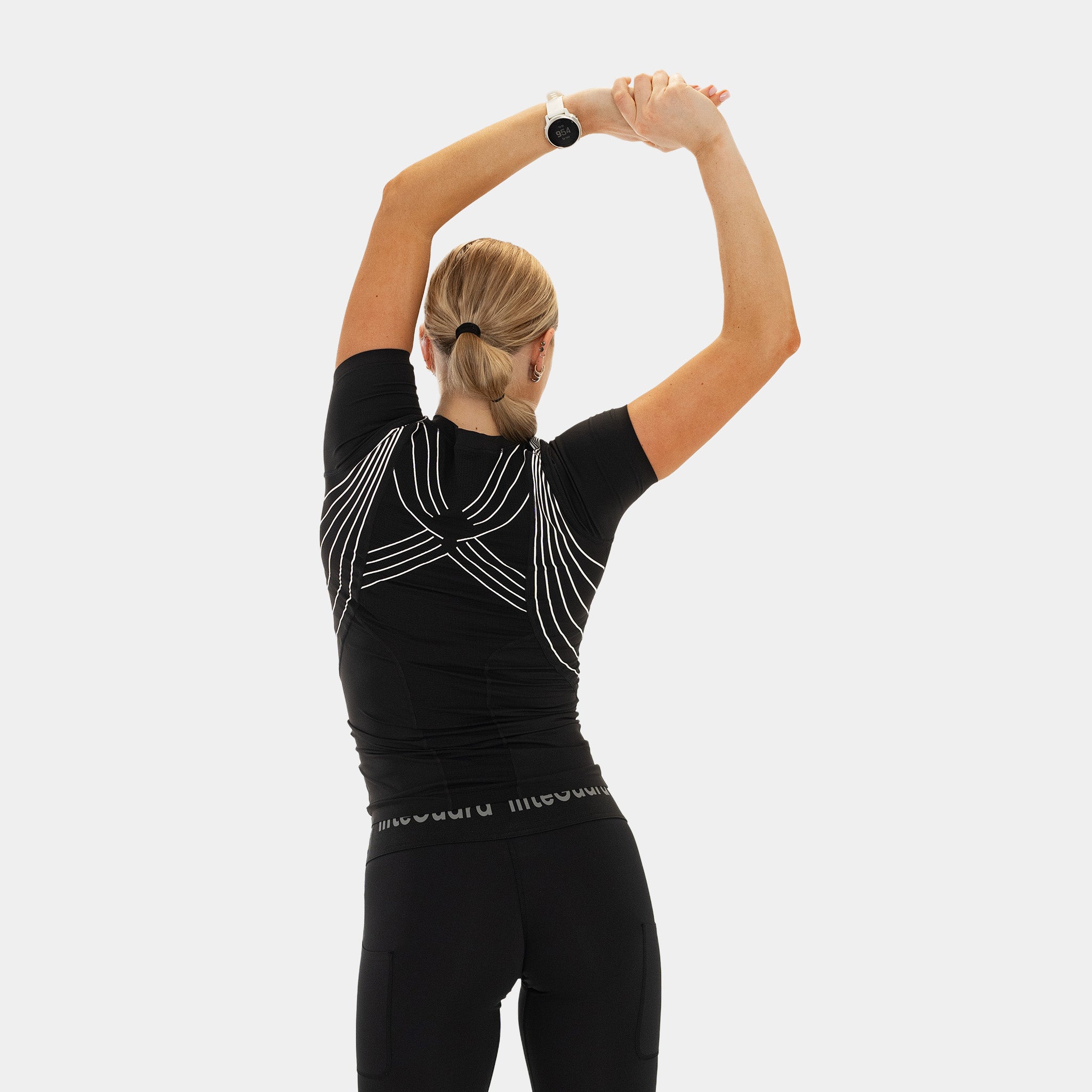 liiteGuard SPINE-TECH BASELAYER SS (WOMEN) Baselayer BLACK