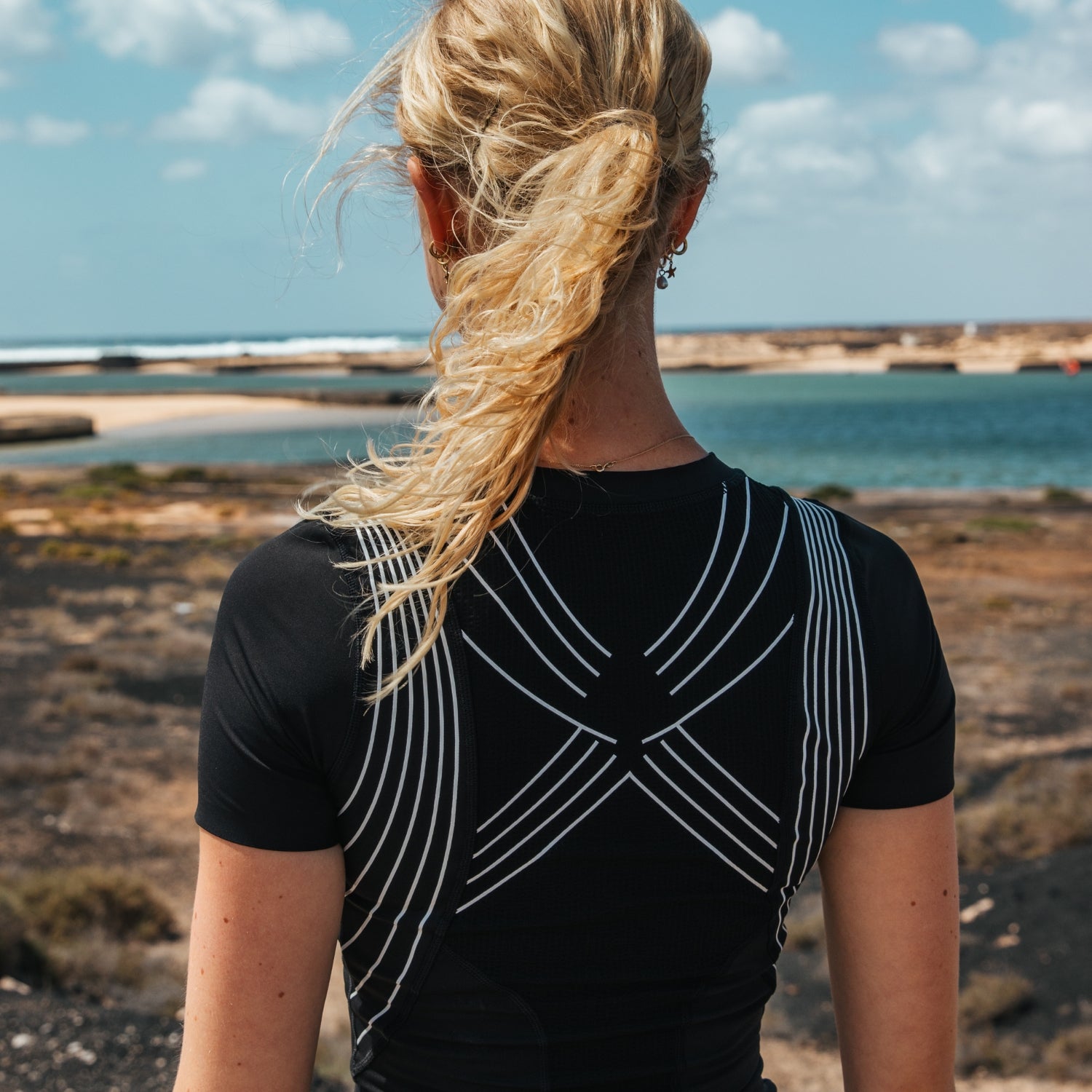 liiteGuard SPINE-TECH BASELAYER SS (WOMEN) Baselayer BLACK