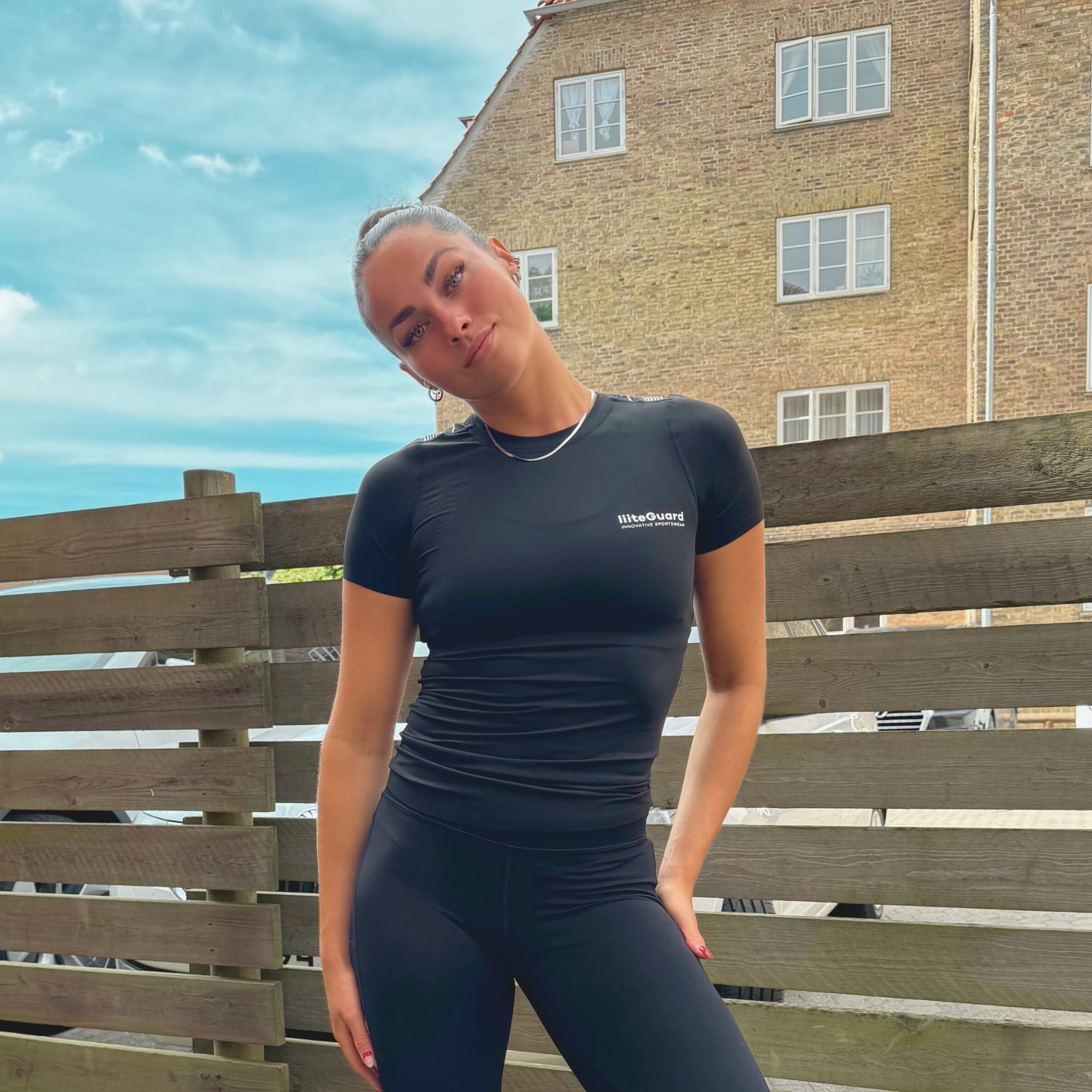 liiteGuard SPINE-TECH BASELAYER SS (WOMEN) Baselayer BLACK