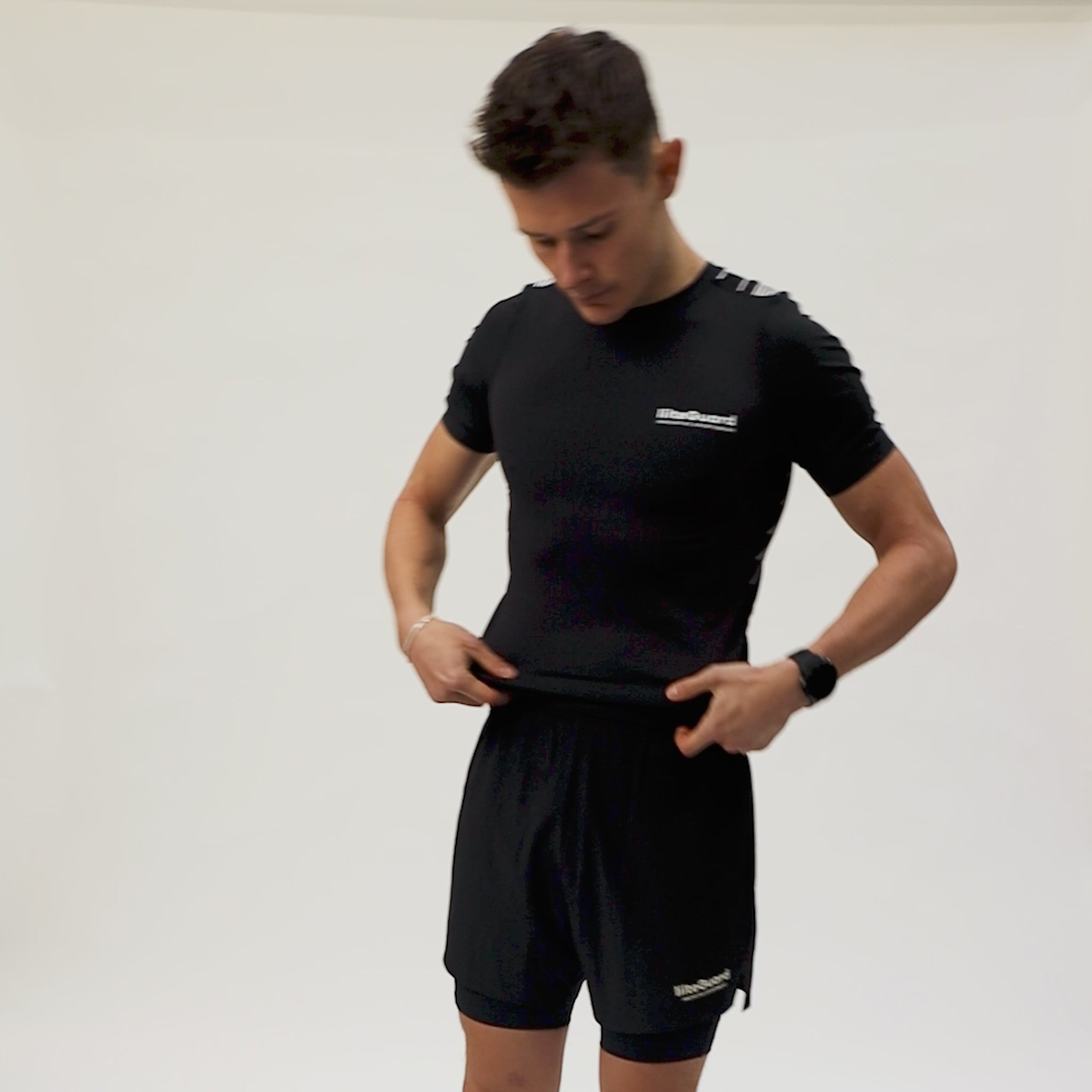 liiteGuard SPINE-TECH BASELAYER SS (MEN) Baselayer BLACK