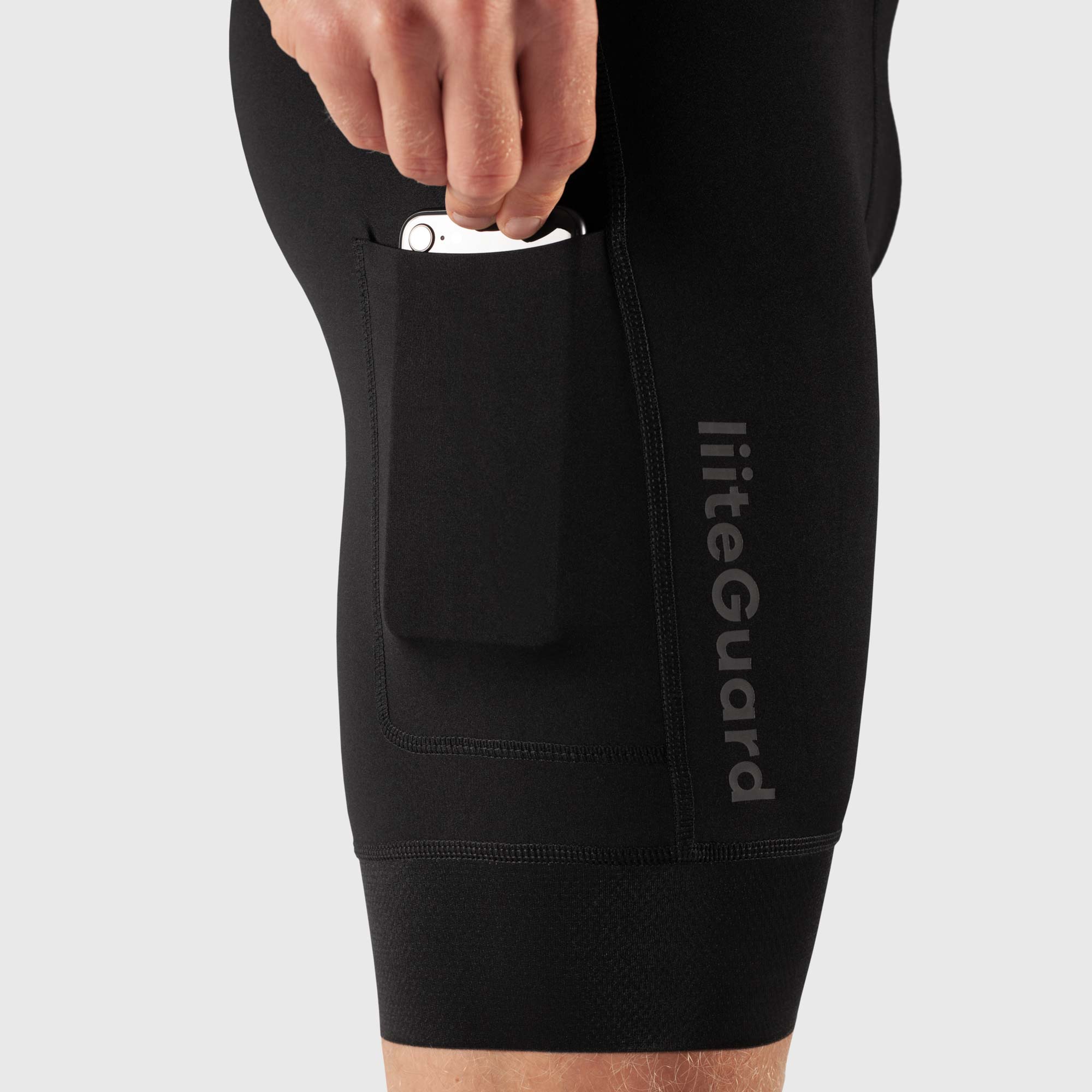 liiteGuard GLU-TECH INFINITY TIGHTS (MEN) Short tights BLACK