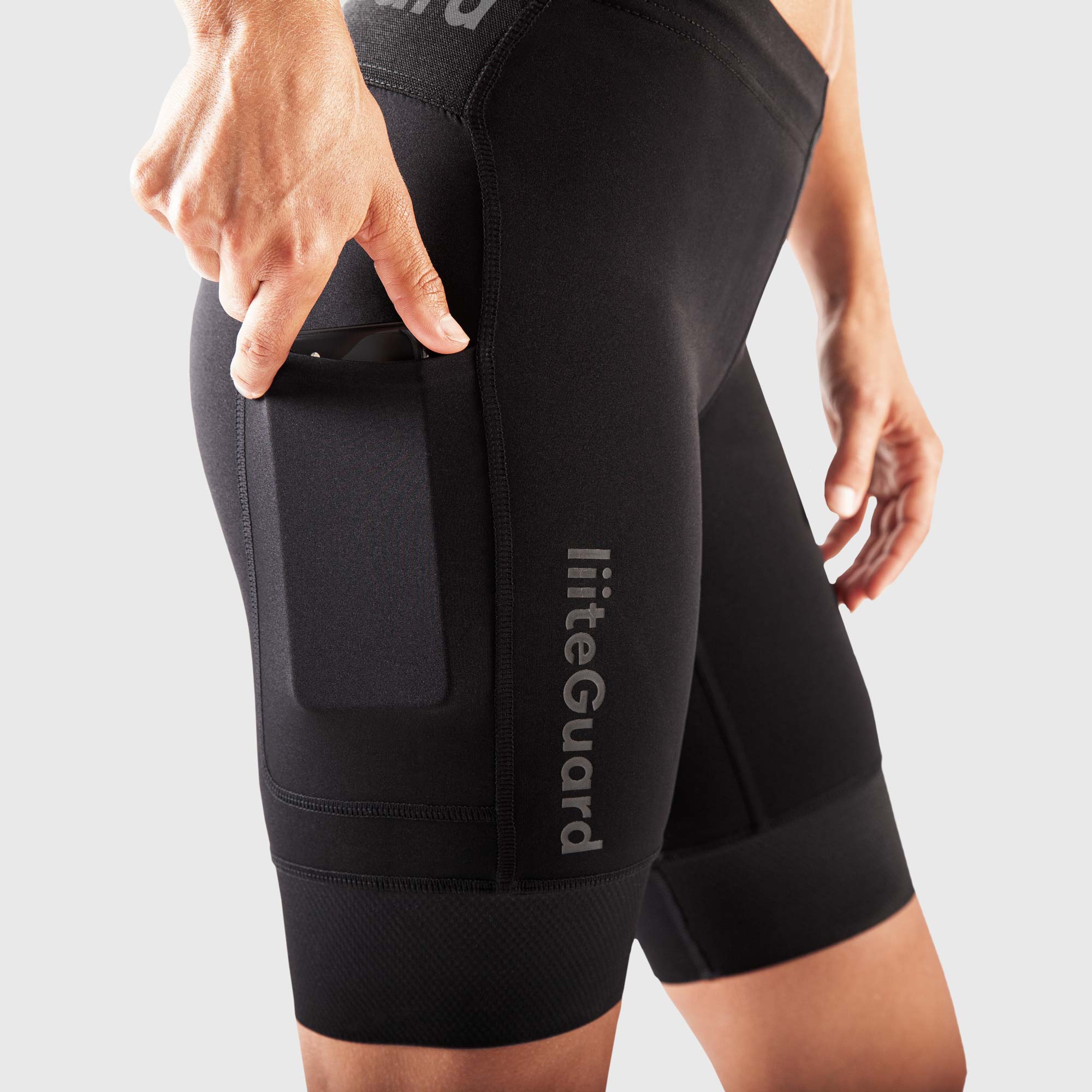 liiteGuard GLU-TECH INFINITY TIGHTS (WOMEN) Short tights BLACK