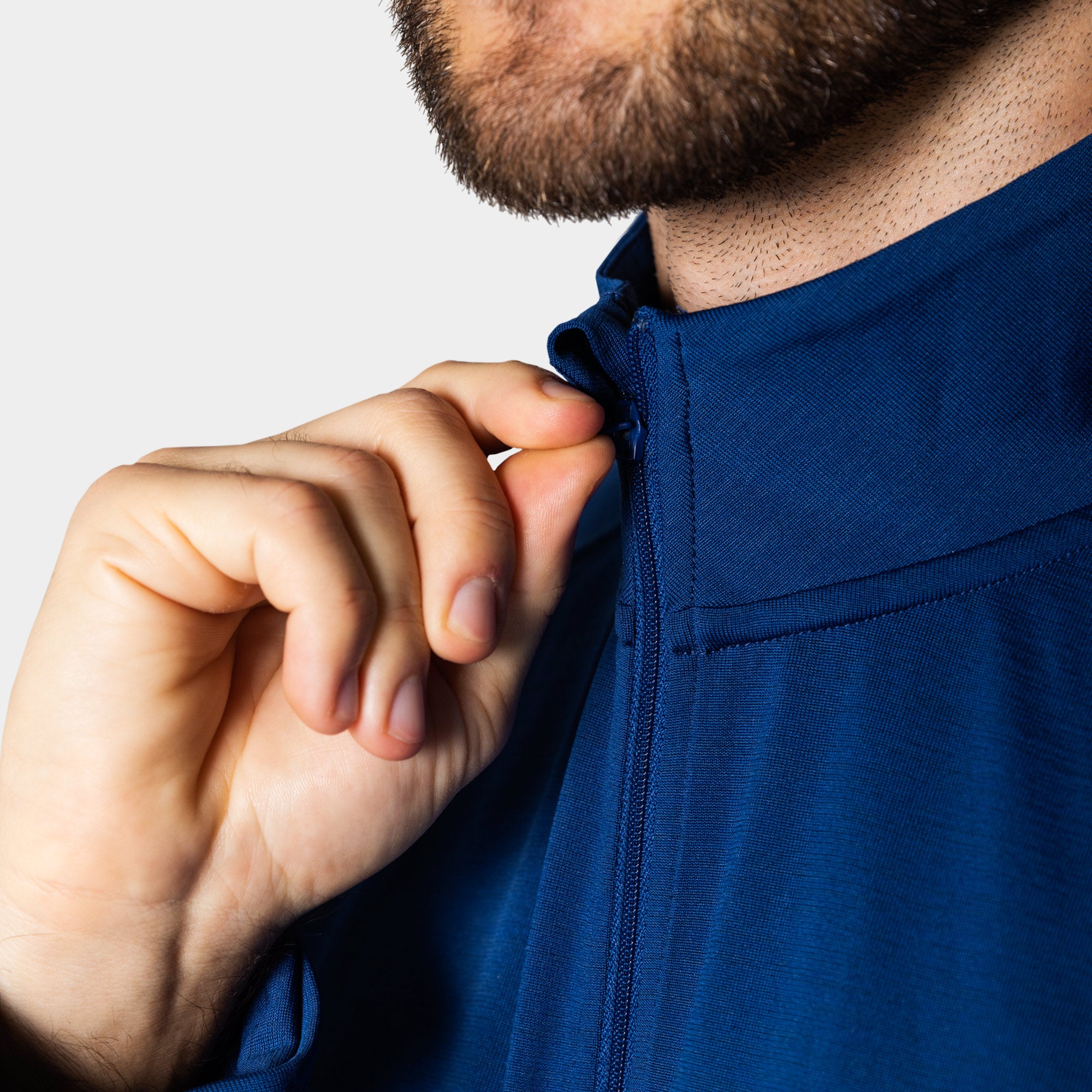 Liiteguard RE-LIITE 1/4 ZIP SHIRT (Men) Zippers BLUE