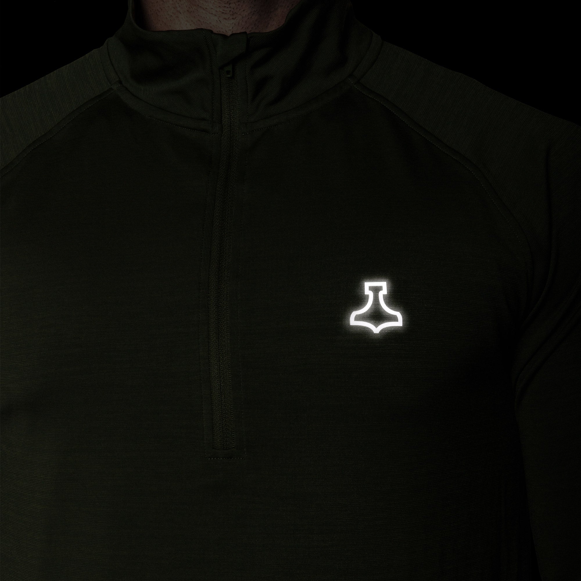 Liiteguard RE-LIITE 1/4 ZIP SHIRT (Men) Zippers GREEN
