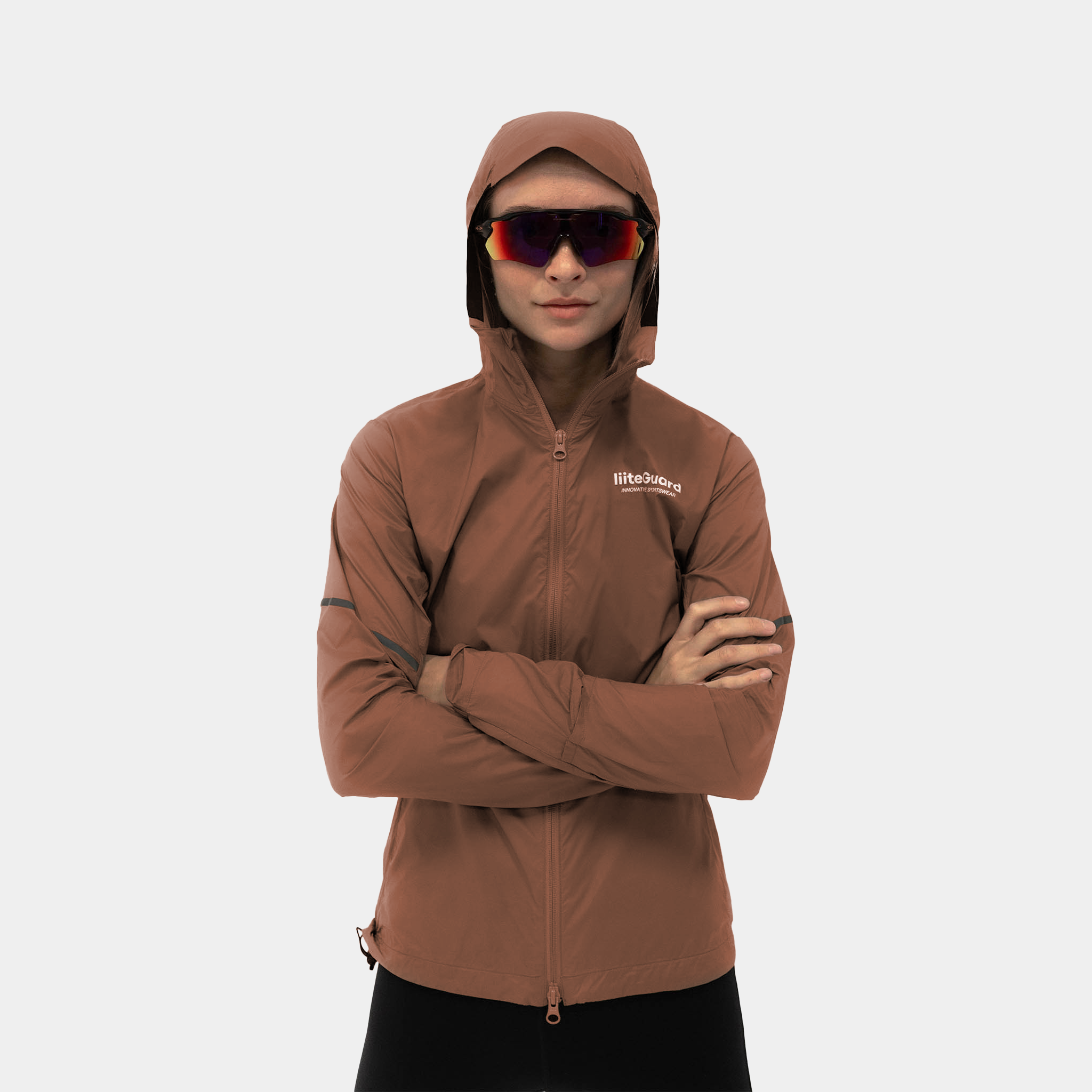 liiteGuard AERO-TECH WINDBREAKER (WOMEN) Top Cocoa Brown