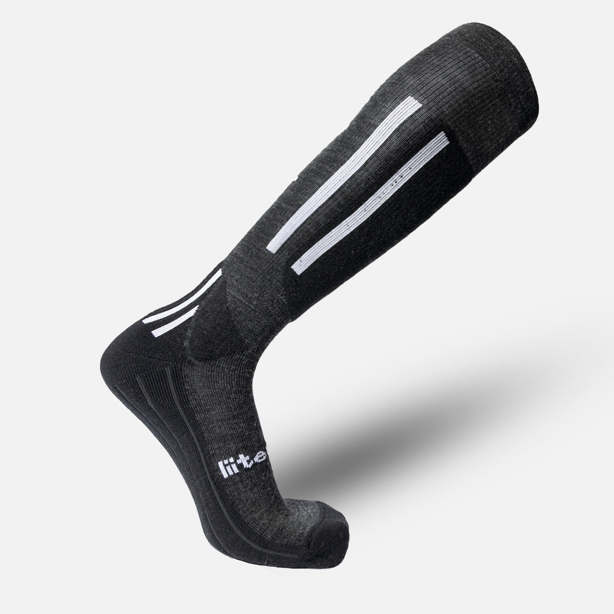 liiteGuard ALPINE CORE SKI SOCKS Long socks Dark Grey Melange/Black