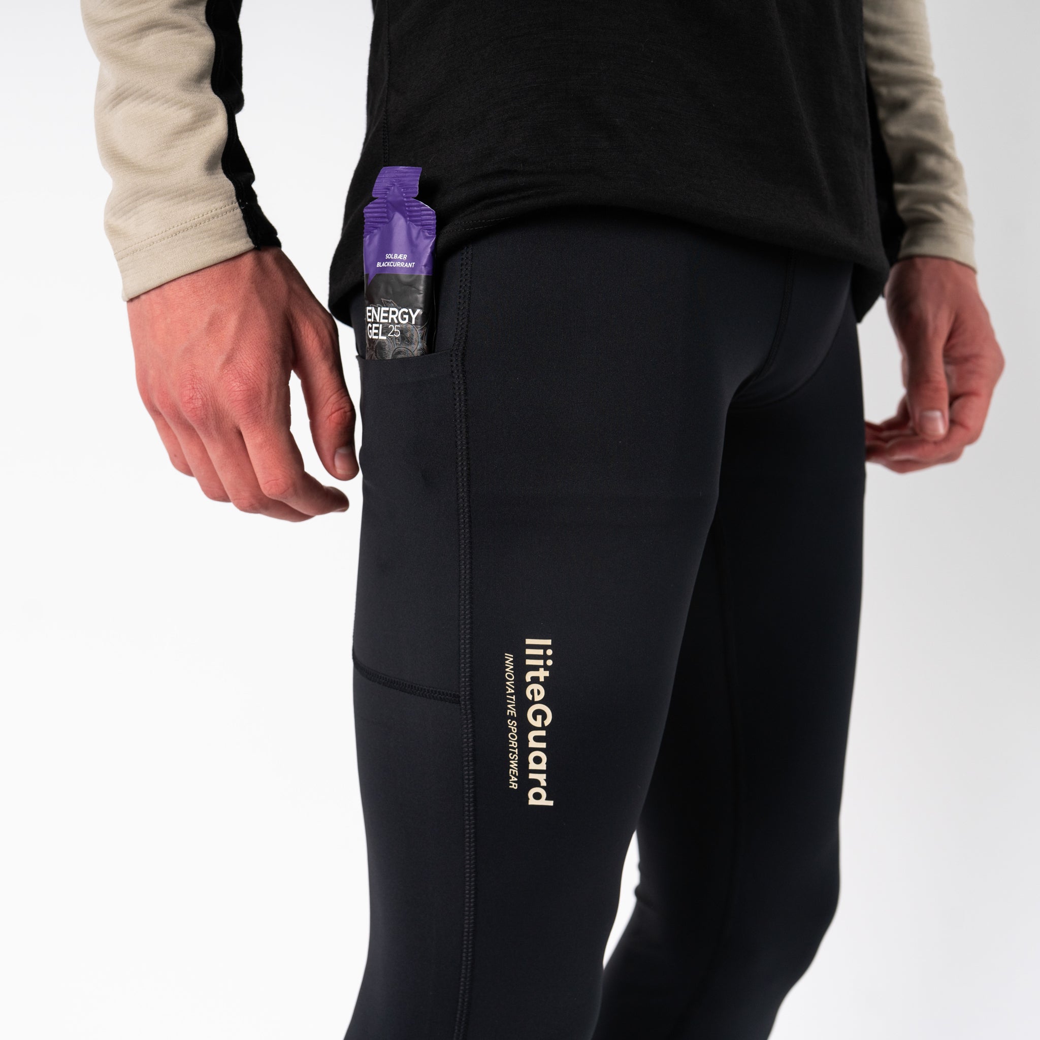 liiteGuard GLU-TECH HOT LONG TIGHTS (MEN) Long tights BLACK