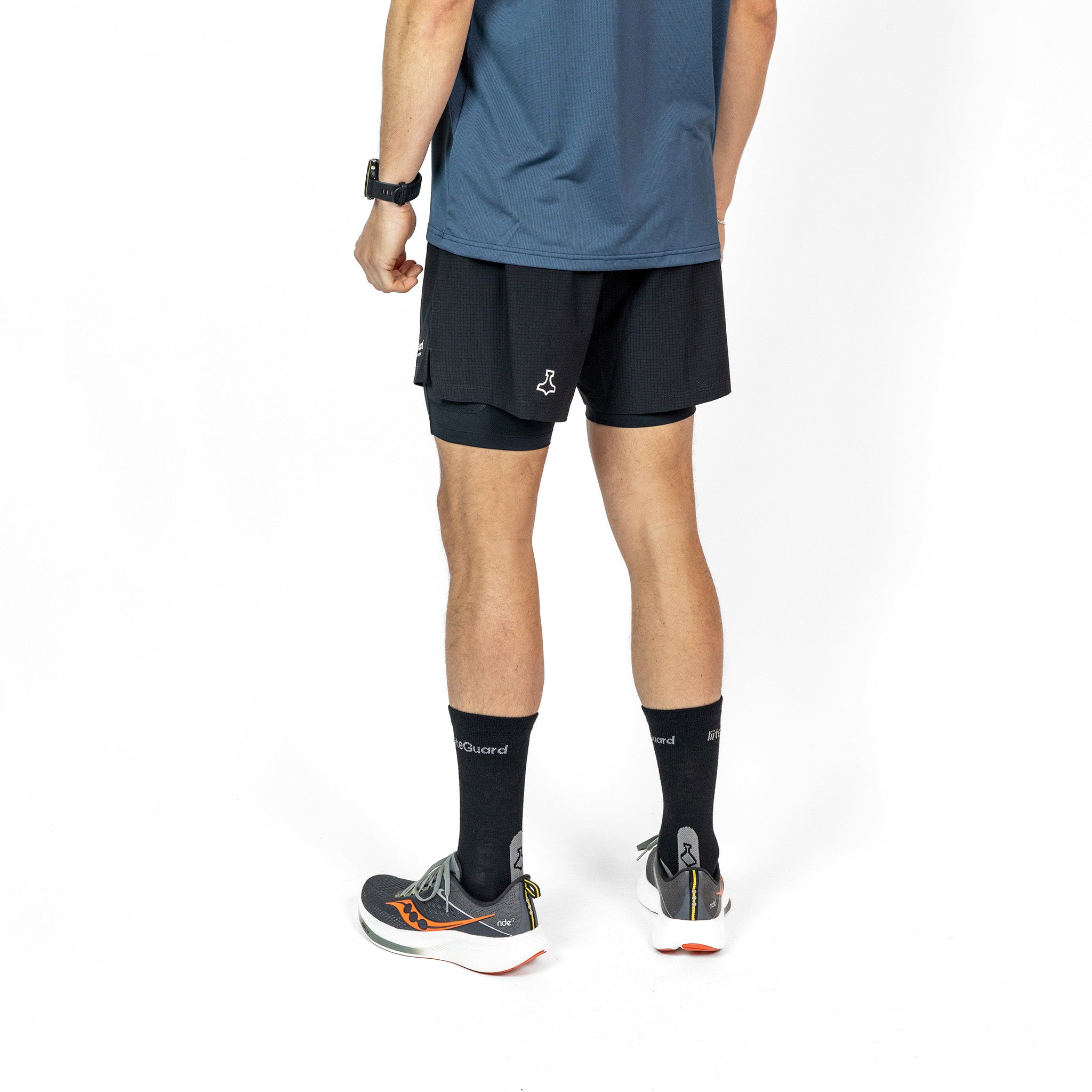 liiteGuard GLU-TECH RUNNING 2IN1 SHORTS (MEN) Shorts BLACK