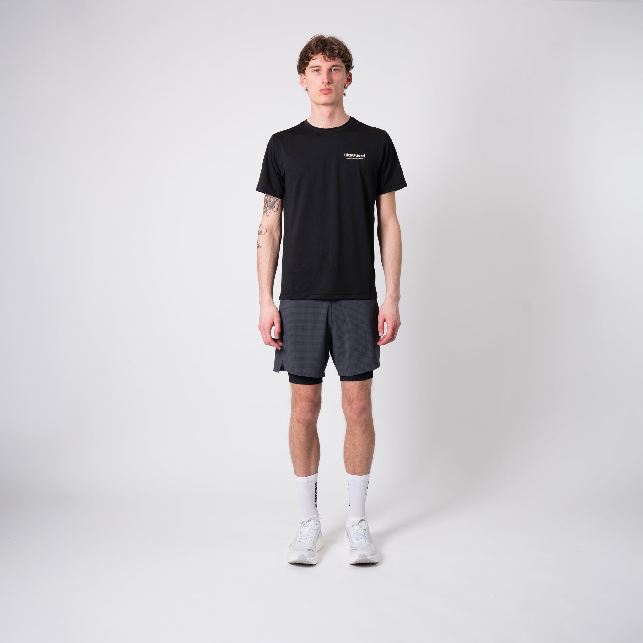 liiteGuard GLU-TECH RUNNING 2IN1 SHORTS (MEN) Shorts Ebony