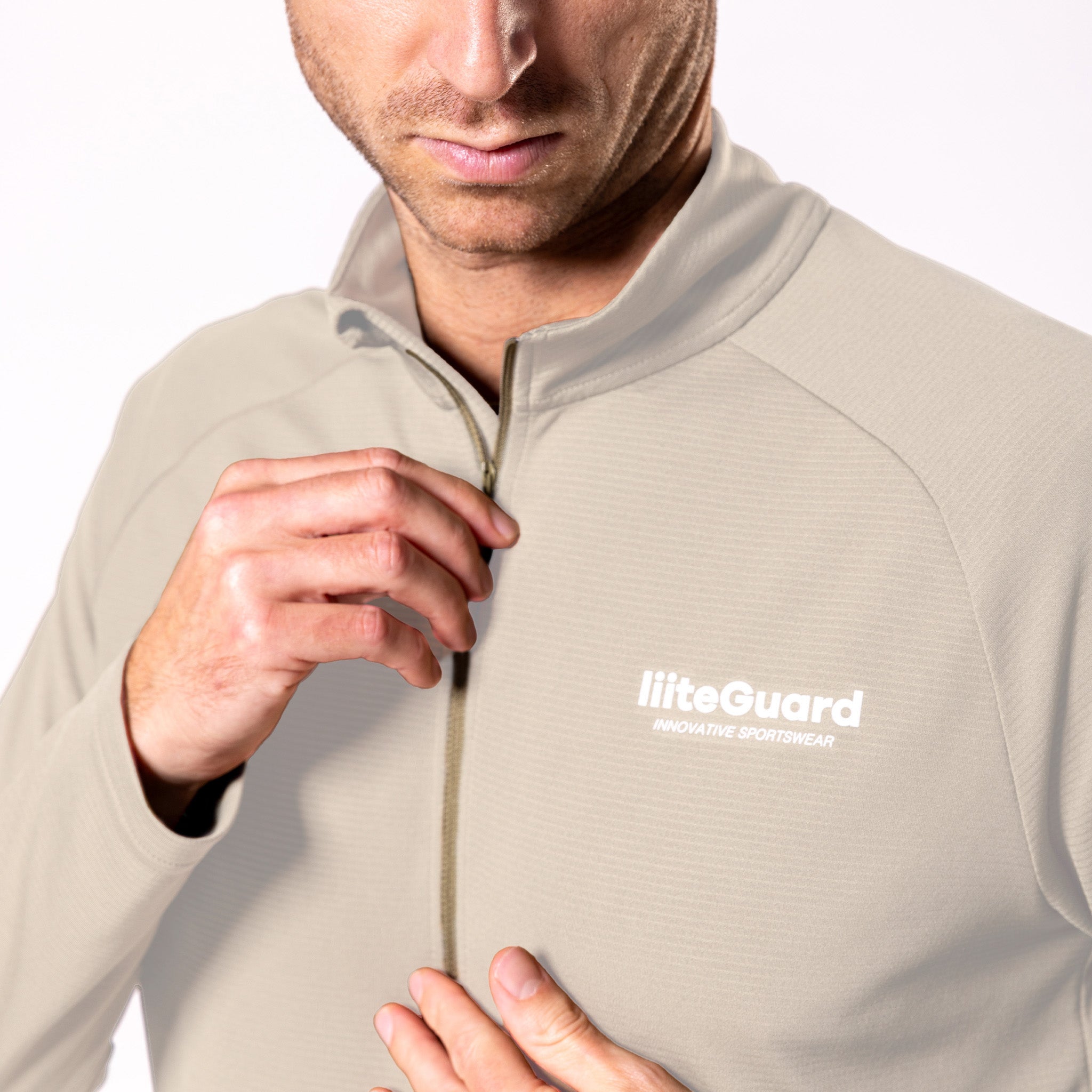 liiteGuard GROUND-TECH 1/4 ZIP SHIRT (MEN) Zippers Beige