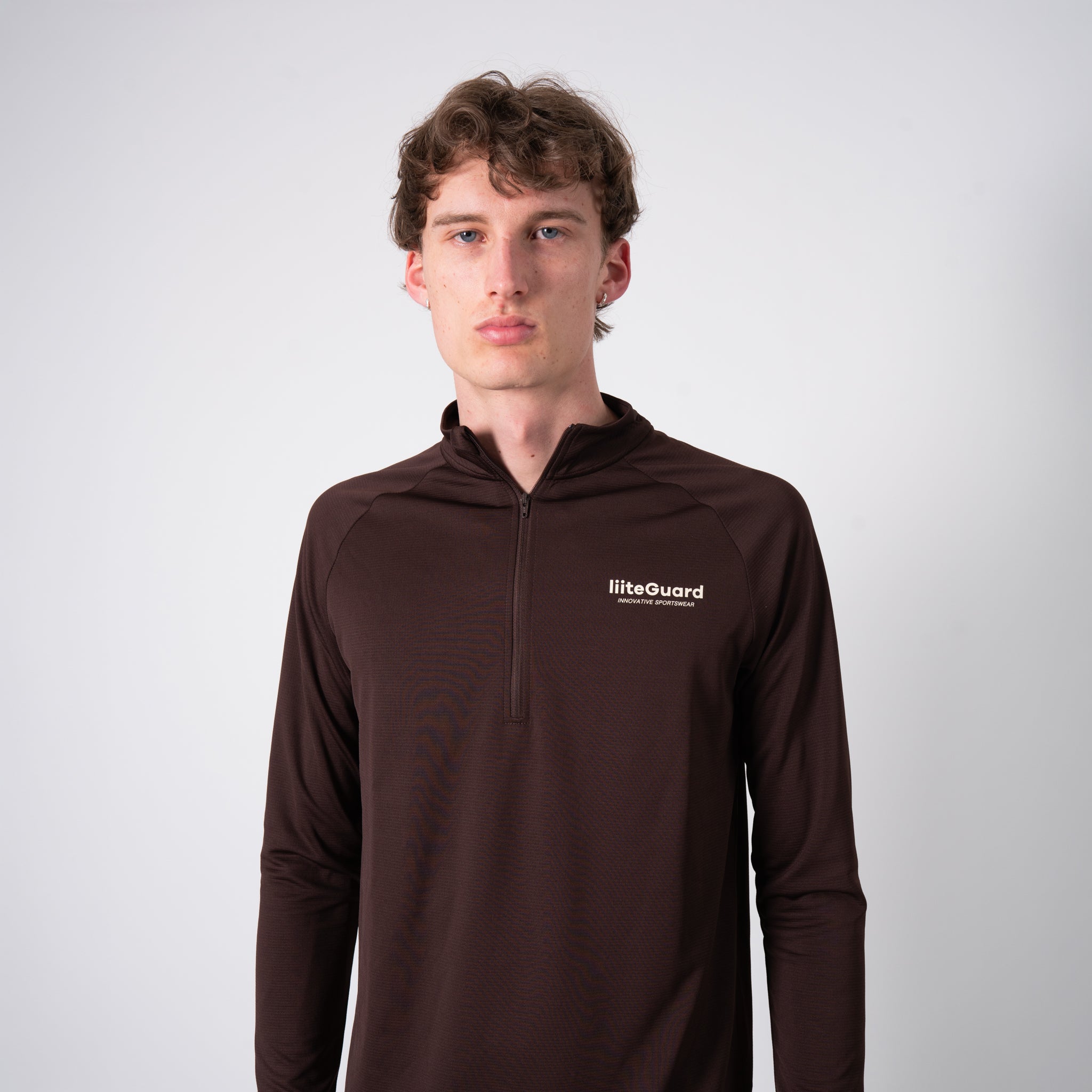 liiteGuard GROUND-TECH 1/4 ZIP SHIRT (MEN) Zippers Coffee Bean