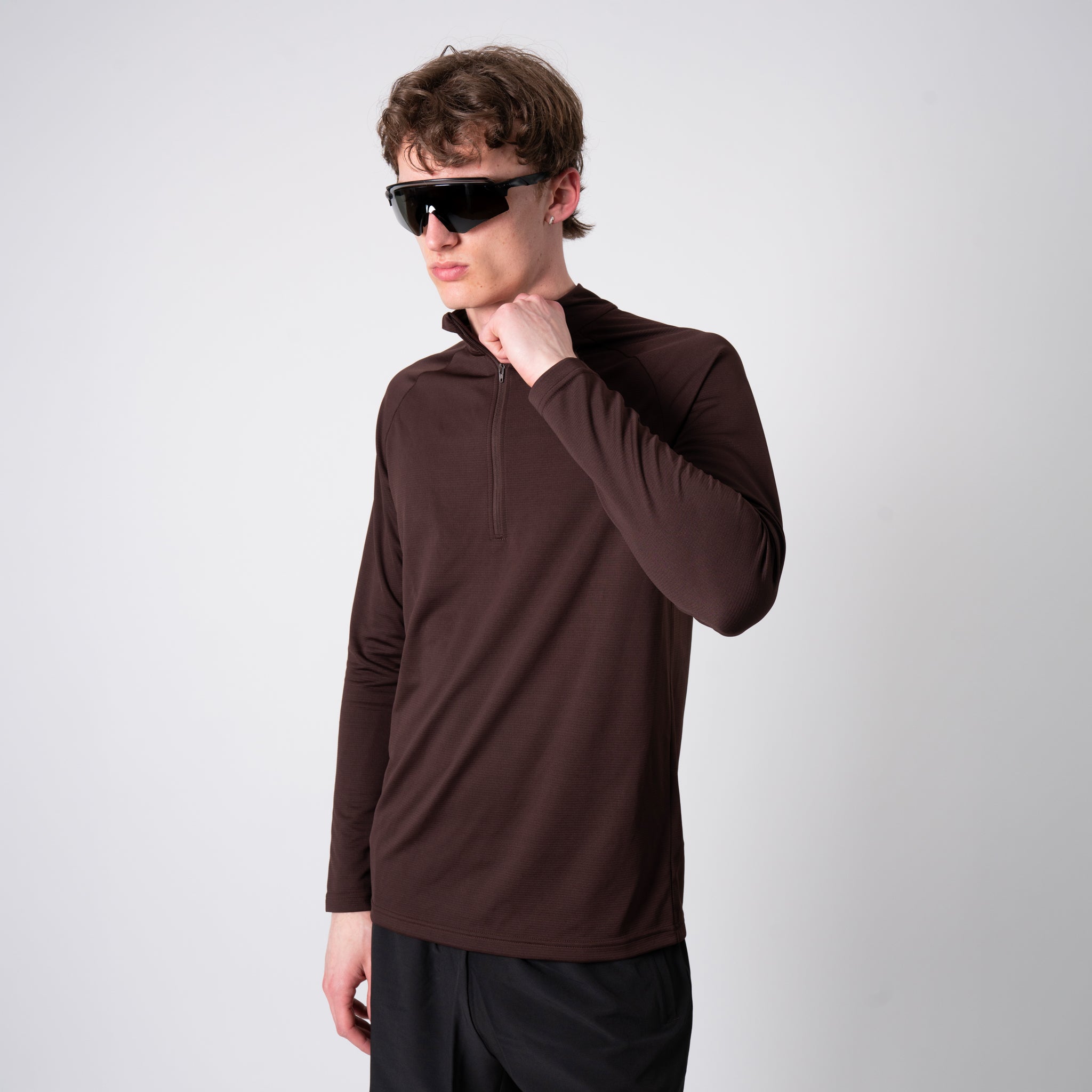 liiteGuard GROUND-TECH 1/4 ZIP SHIRT (MEN) Zippers Coffee Bean