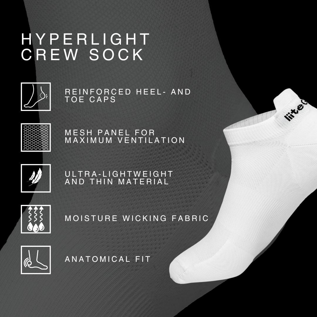 liiteGuard HYPERLIGHT LOW CUT SOCK 2-PACK Short socks WHITE