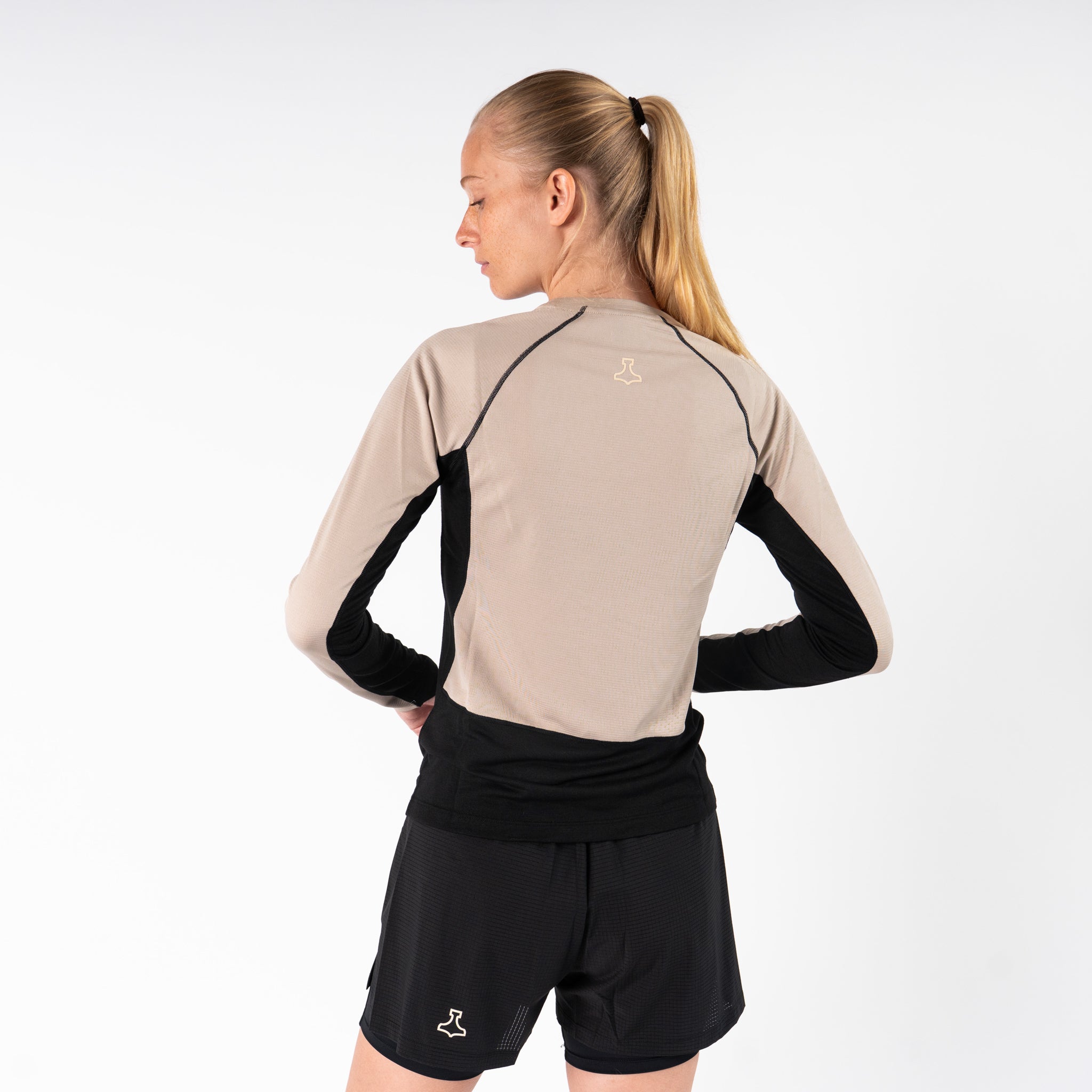 liiteGuard MERINO HYBRID LONG SLEEVE (WOMEN) Long Sleeve T-shirts Black/Sand
