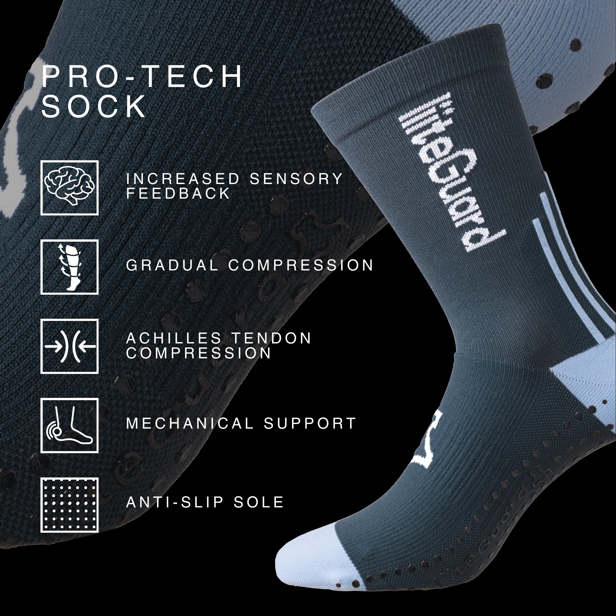 liiteGuard PRO-TECH LG SOCK Medium socks BLACK