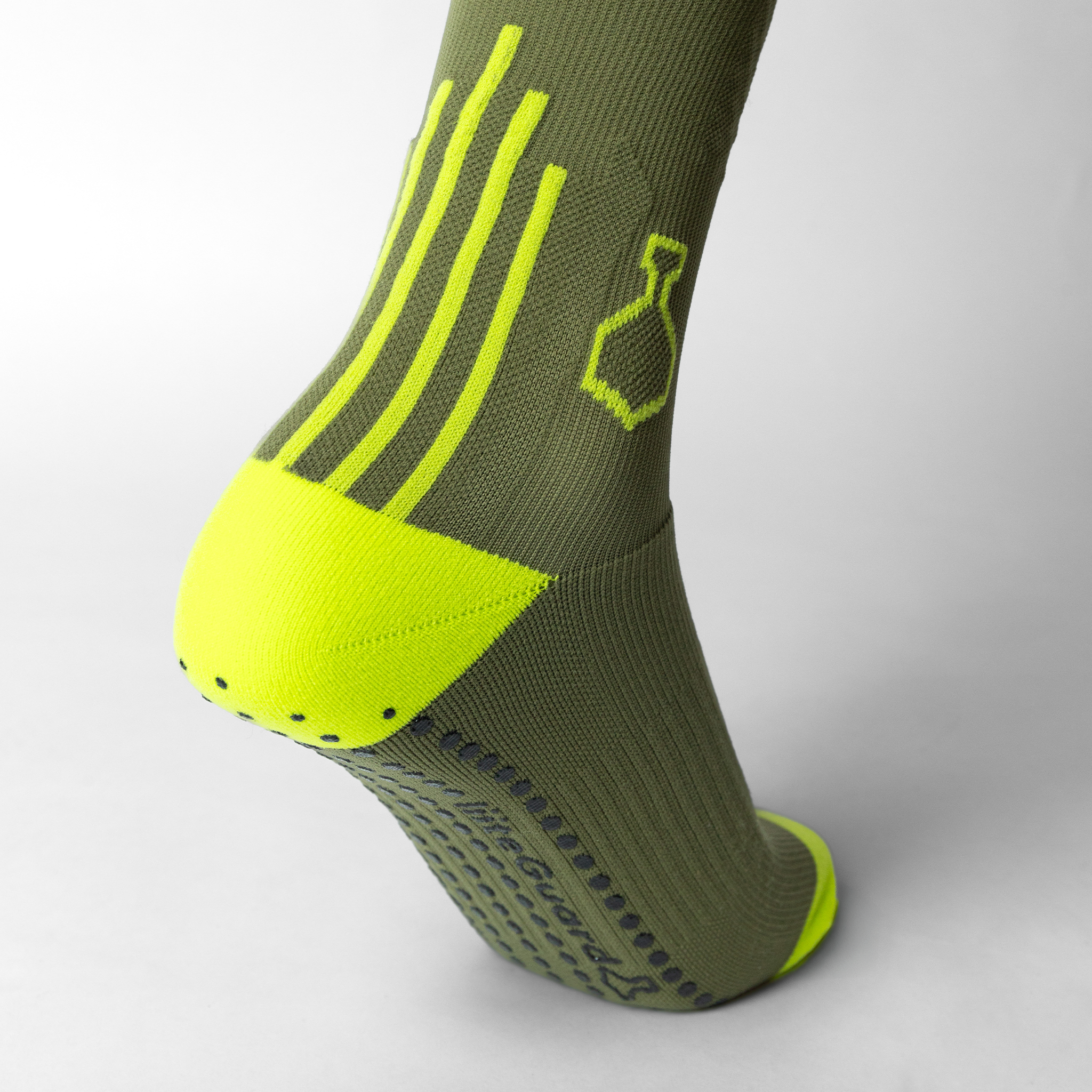 liiteGuard SHIN-TECH GRIP RUNNING SOCK Long socks Dusty Green