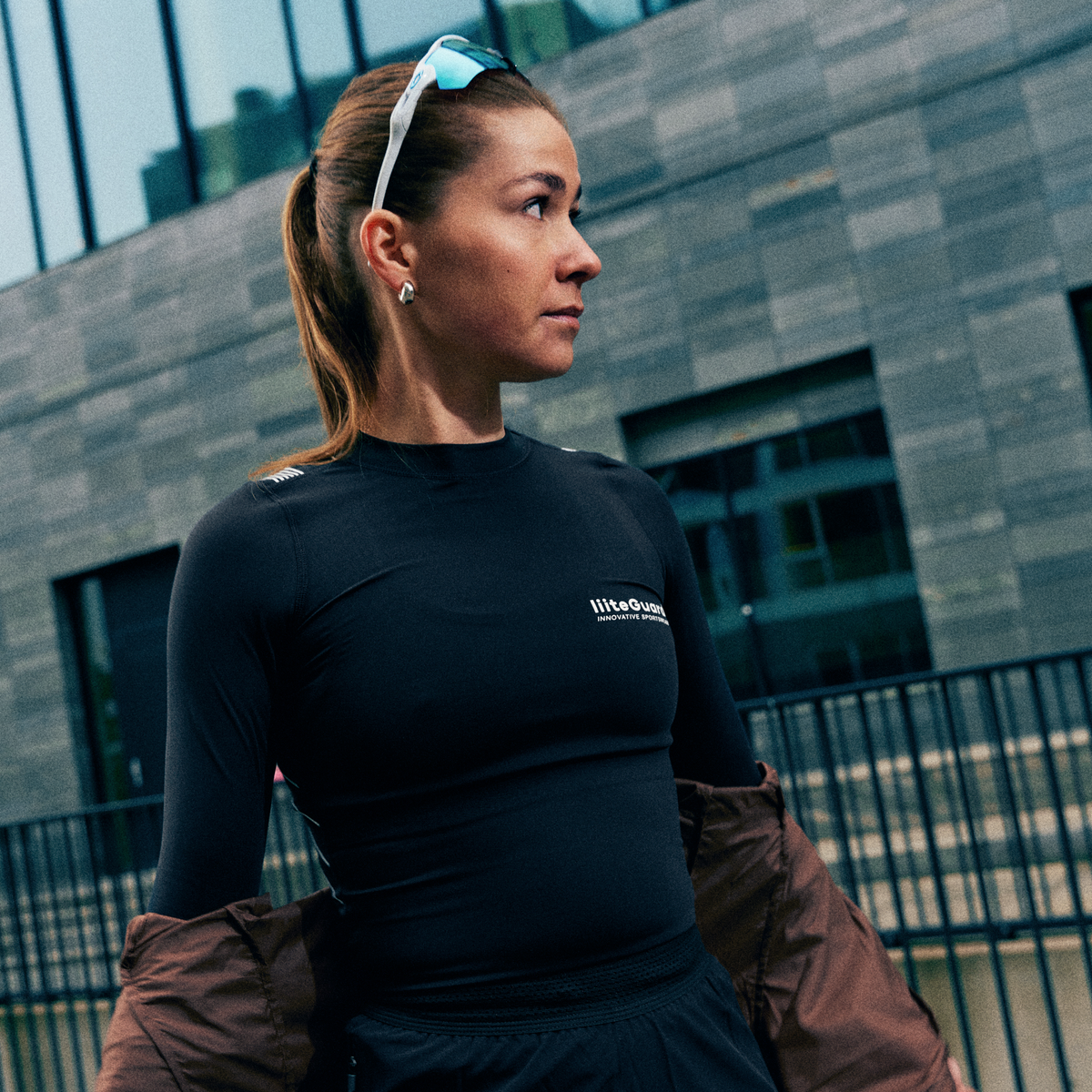 liiteGuard SPINE-TECH BASELAYER LS (WOMEN) Baselayer BLACK