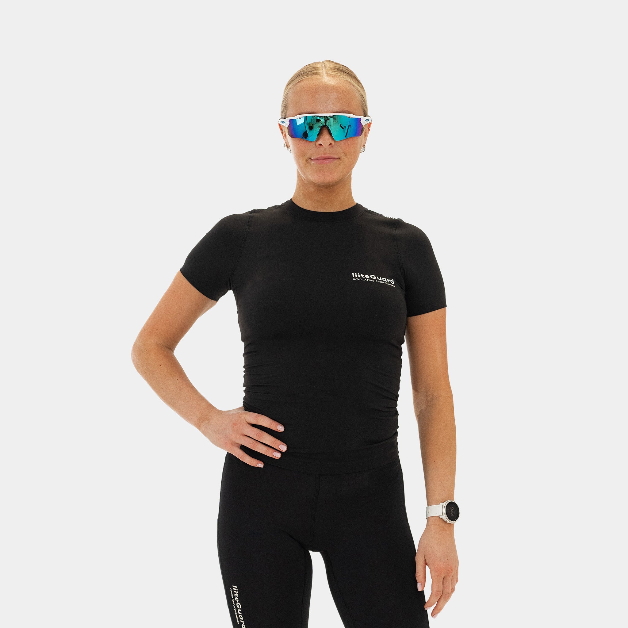 liiteGuard SPINE-TECH BASELAYER SS (WOMEN) Baselayer BLACK